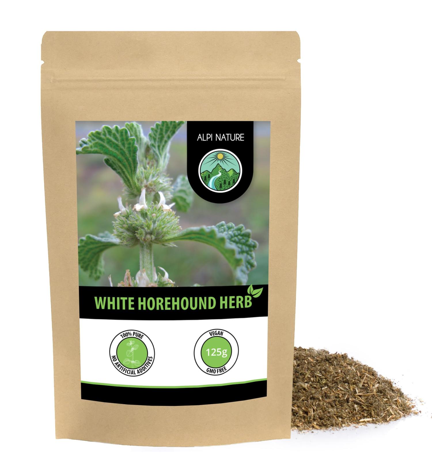 White Horehound herb (125g 4.4oz) Cut Gently Dried 100% Pure and Natural for The Preparation of Herbal Tea White Horehound Tea 125 GR 4.4oz - Buy Online on GoSupps.com