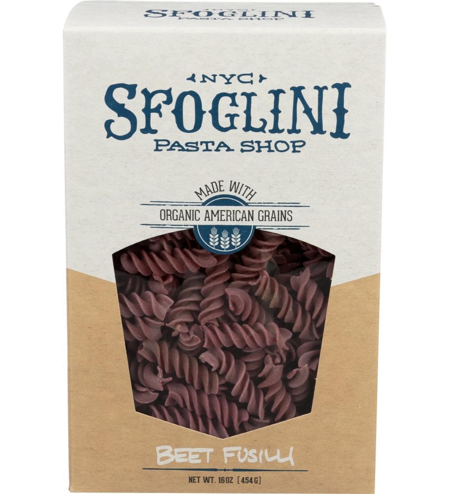Sfoglini Beet Fusilli 16 Oz - Handcrafted Organic Pasta for Vibrant Meals - Buy Online on GoSupps.com