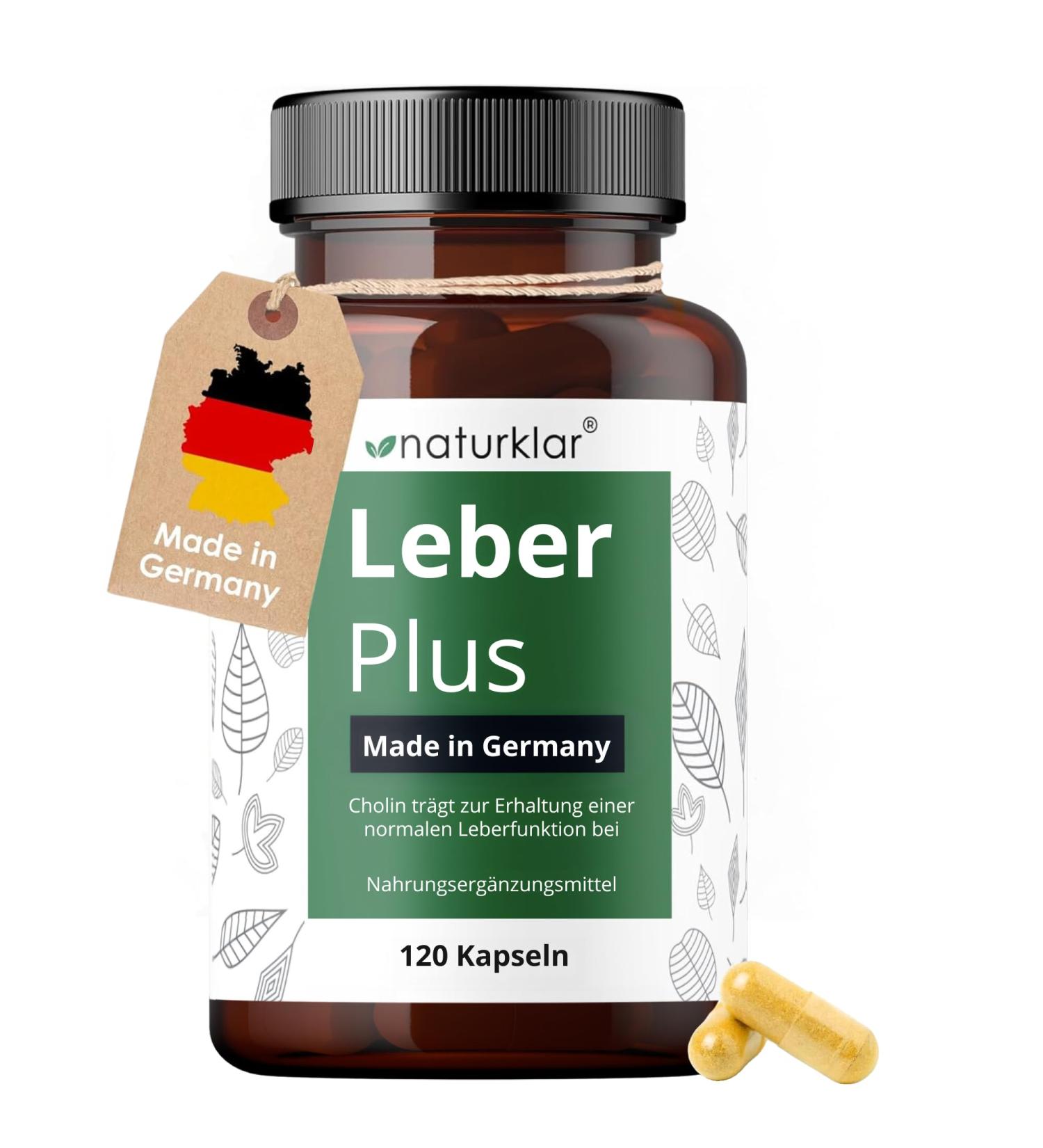 NaturKlar Liver Plus - High-Dose Milk Thistle Capsules with Artichoke Dandelion & Curcuma | 120 Vegan Capsules for Optimal Liver Support - Buy Online on GoSupps.com