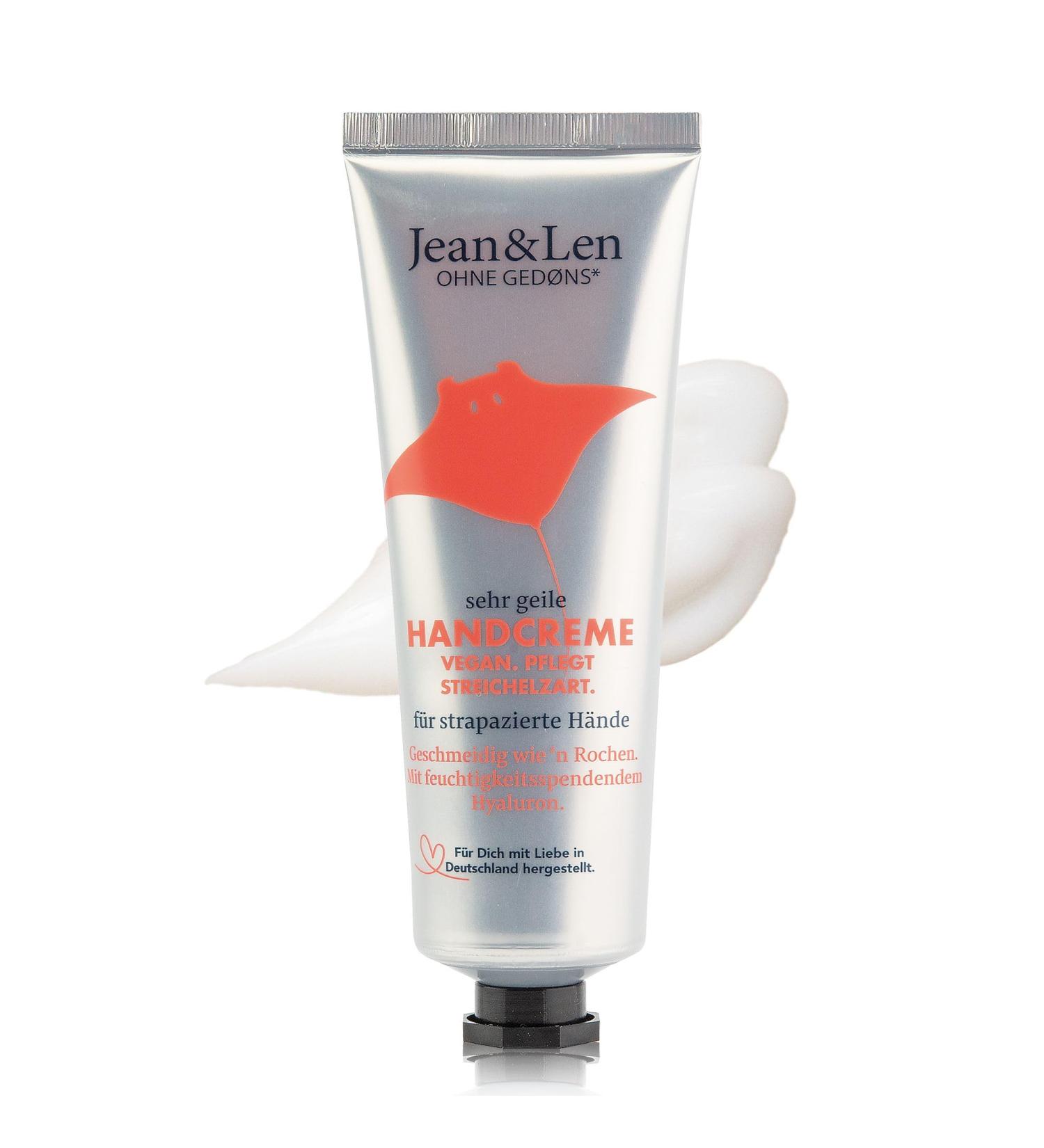 Jean & Len Vegan Hand Cream for Dry Hands - Moisturizing Care Formula 75ml - Buy Online on GoSupps.com