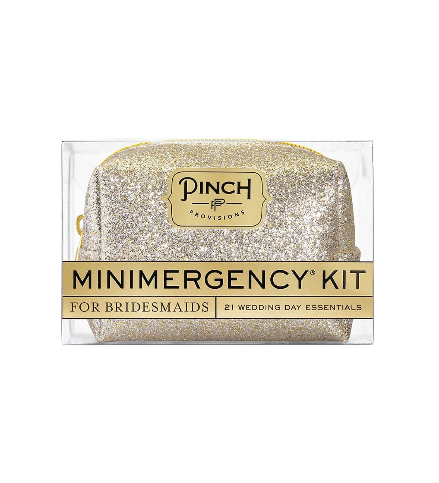 Pinch Provisions Bridesmaid Minimergency Kit - 21 Wedding Day Essentials - Bridal Shower Gift - Champagne Glitter - Buy Online on GoSupps.com