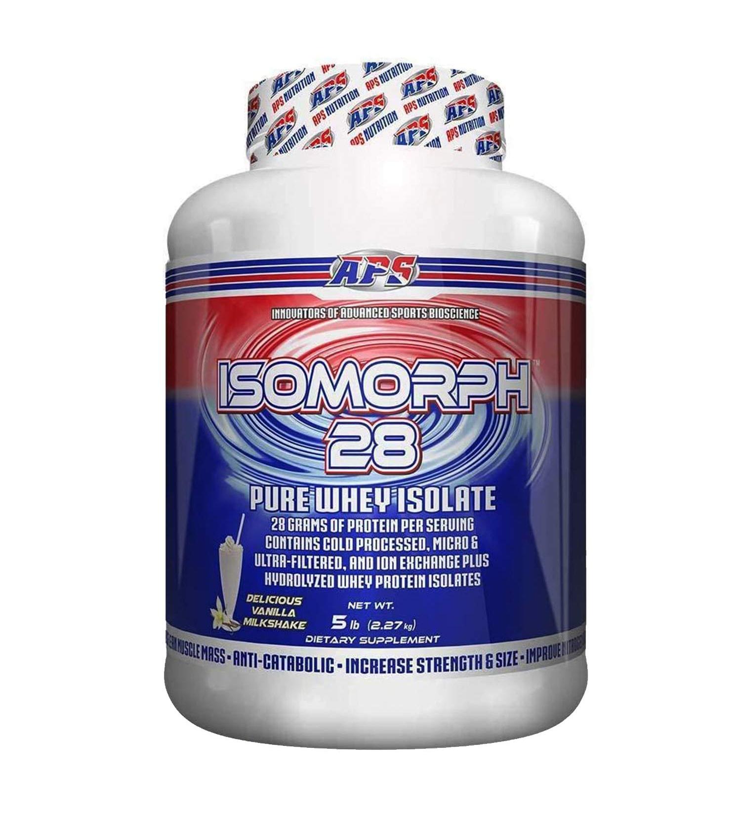 IsoMorph 28 by APS Nutrition Pure Whey Isolate Protein Powder Supplement Vanilla Milkshake 5 lb Vanilla Milkshake 5 Pound (Pack of 1) - Buy Online on GoSupps.com