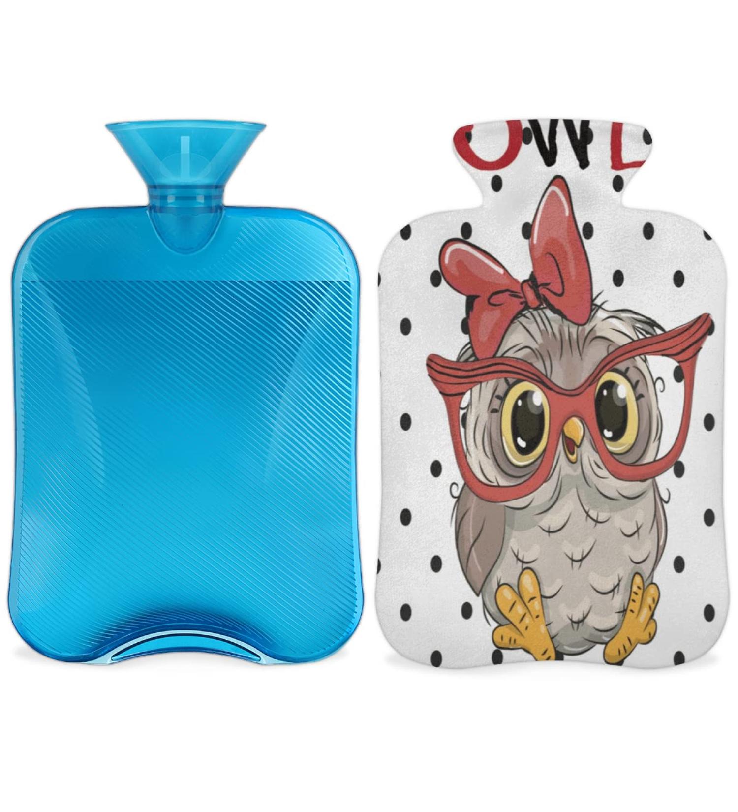 2L Cute Animal Hot Water Bottle with Cover - PVC Heat & Cold Therapy for Pain Relief Menstrual Cramps Foot & Hand Warmers - Buy Online on GoSupps.com
