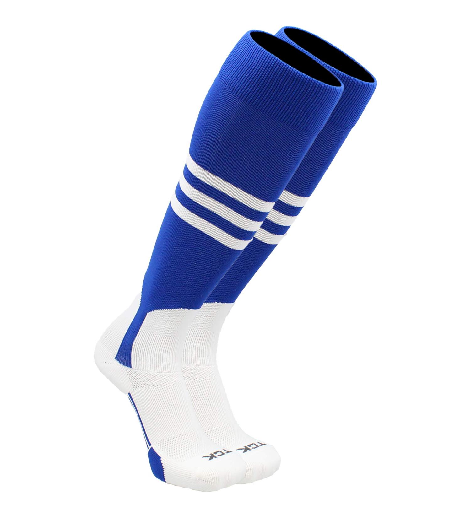 TCK Baseball Stirrup Socks Royal/White Large - Classic Striped Design - Buy Online on GoSupps.com