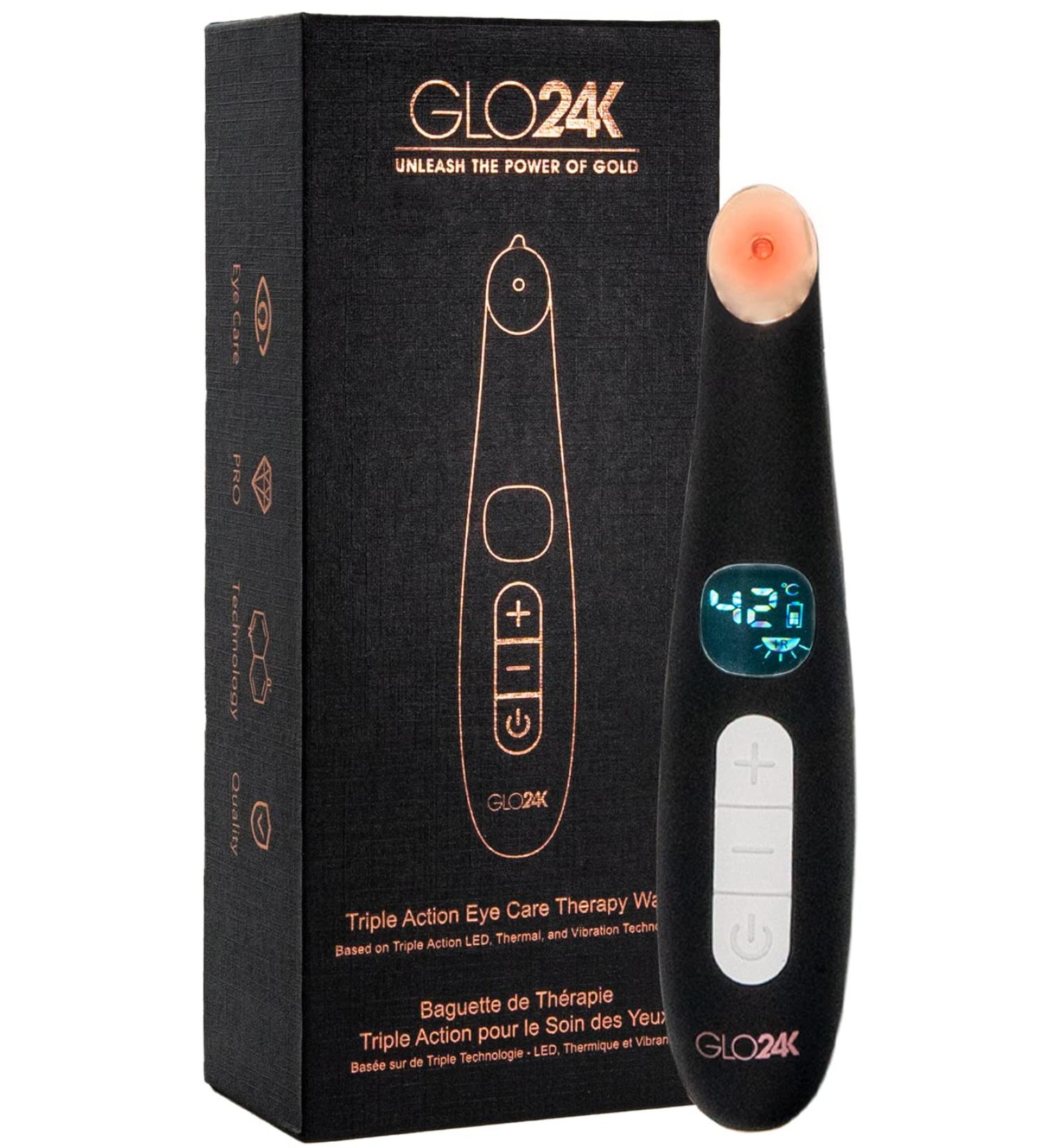 GLO24K Eye Care Beauty Massager - Achieve Radiant Skin Around Your Eyes - Buy Online on GoSupps.com