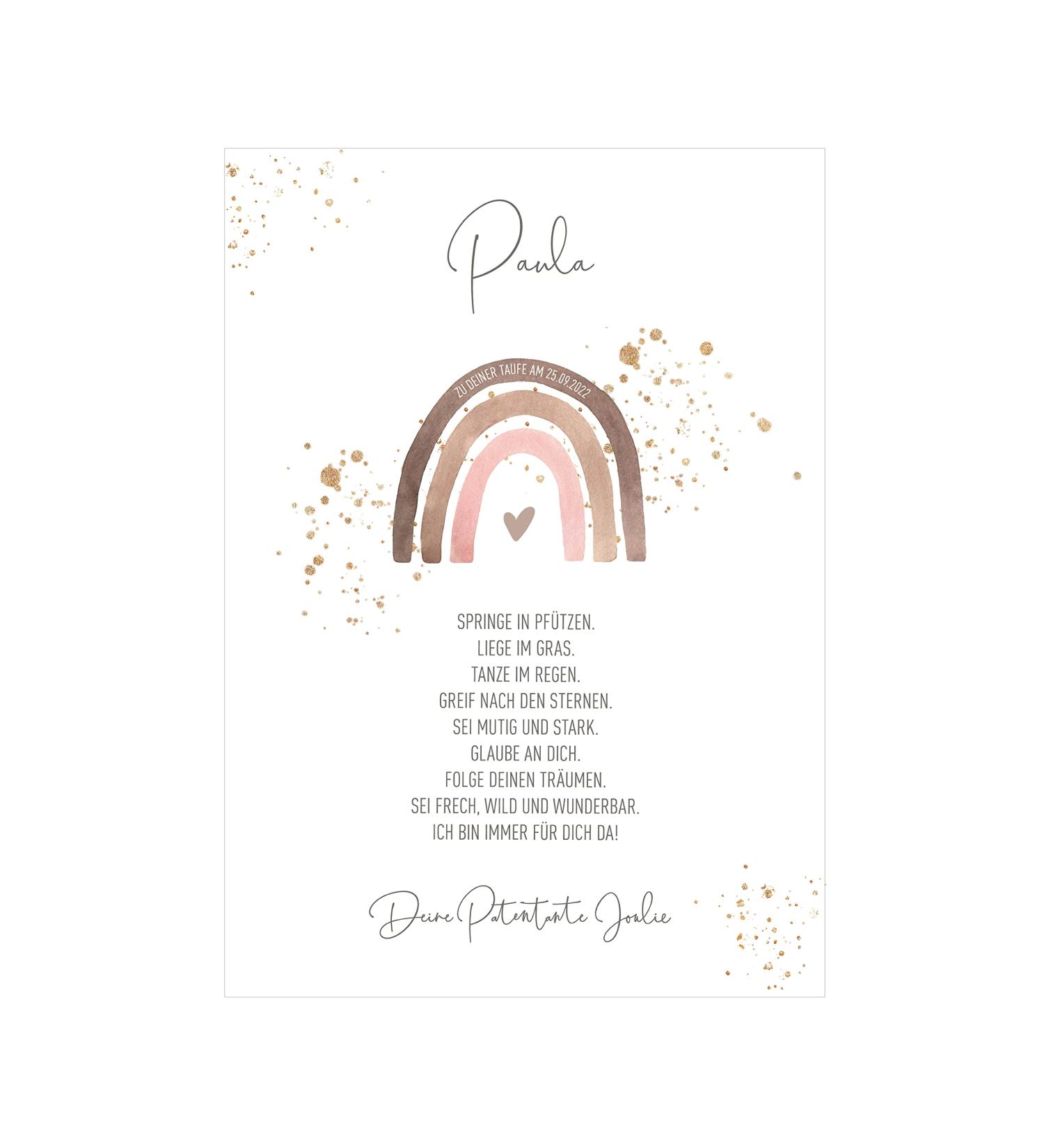 Personalized Rainbow Godparent Letter for Baptism | Unique Gift for Godchild & Girl - Buy Online on GoSupps.com