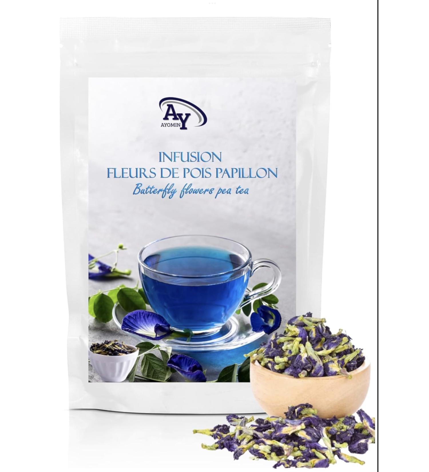 AYOMIN TH BLEU - FLEURS DE POIS S CH ES - 100G