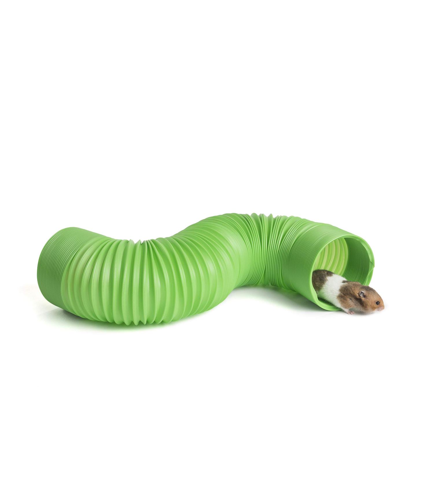 Niteangel Small Pet Fun Tunnel, 39 x 4 inches - Fit Adult Ferrets and Rats Green