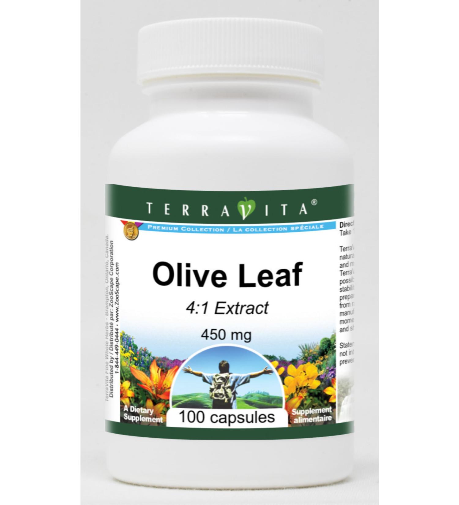 Olive Leaf 4:1-450 mg (100 Capsules ZIN: 520997) - Buy Online on GoSupps.com
