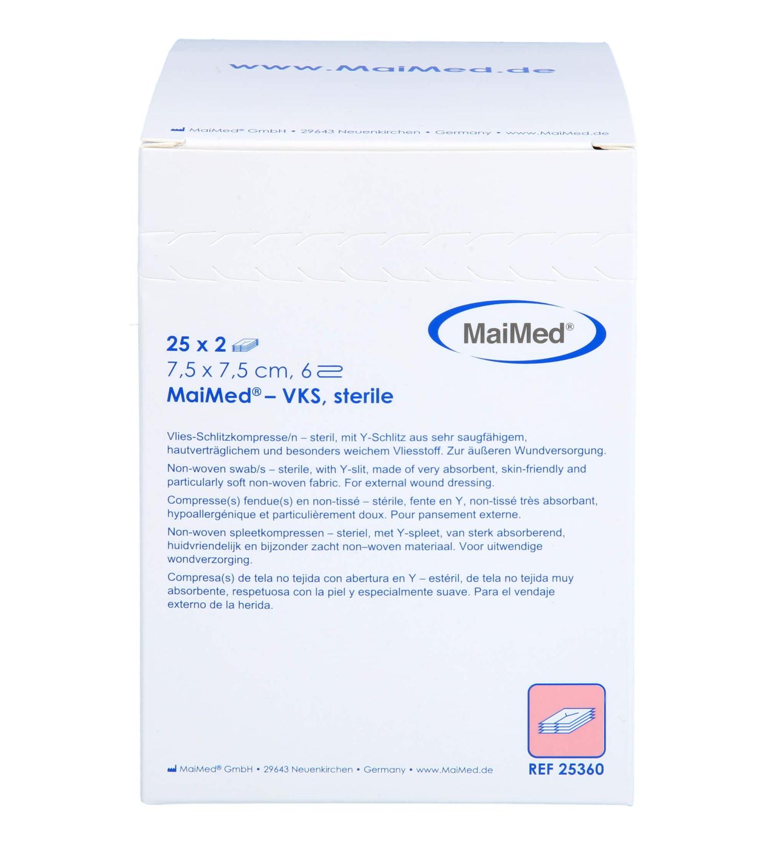 Buy Nonwoven Slit Compression Dressings - Sterile 7.5x7.5 cm 6-Ply 25x2 Pcs | International Shipping Available - Buy Online on GoSupps.com