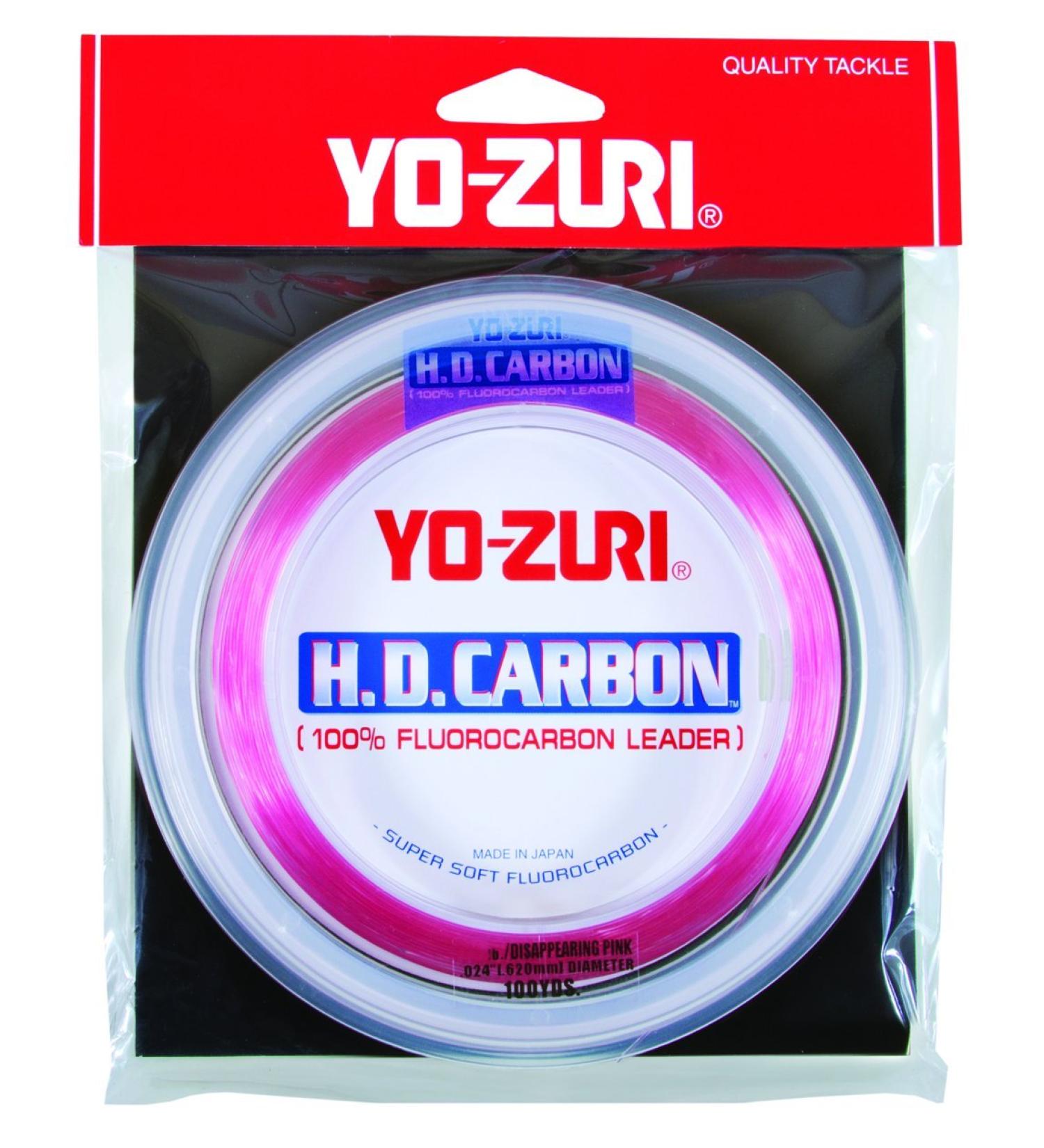 Yo-Zuri H.D. Fluorocarbon Wrist Spool 100-Yard Leader Line, Pink, 20-Pound