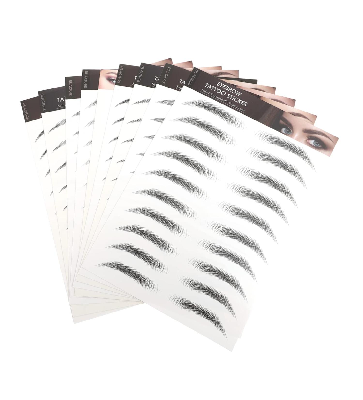Beavorty 10pcs Imitation Eco Eyebrow Sticker Stickers Imitation Eyebrow Sticker Black Eyebrows 3d - Buy Online on GoSupps.com