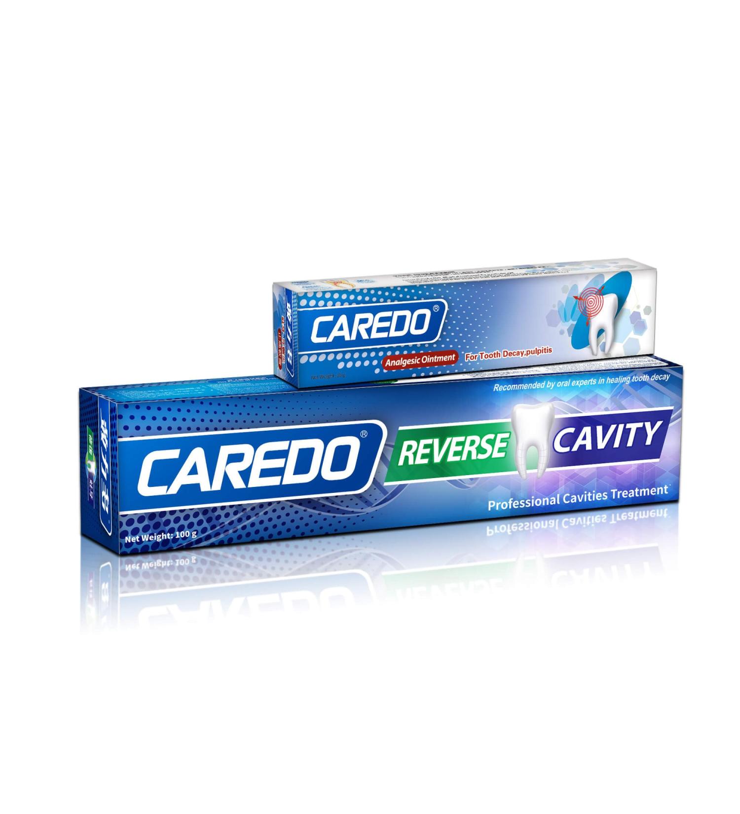 CAREDO Cavity Repair Toothpaste Set for Adults 16g Pulpitis Ointment for Tooth Decay Pain & 100g Hydroxyapatite Toothpaste for Home Cavity Repair Fluoride Free - Buy Online on GoSupps.com