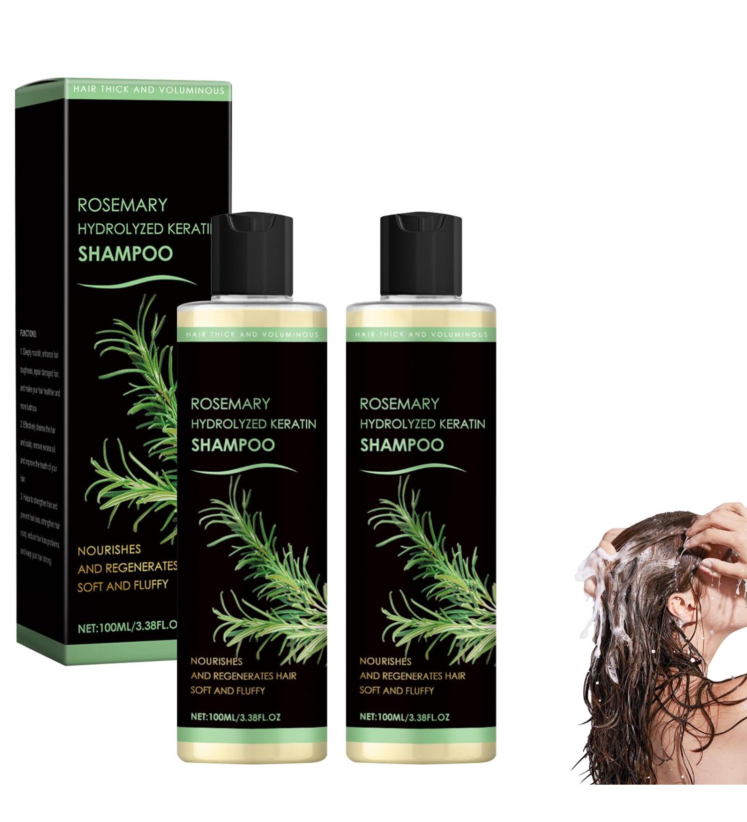 Shampooing de croissance des cheveux au romarin bio - Shampoing la k ratine hydrolys e au romarin naturel - Pour renforcer les cheveux fins et la perte de cheveux - Lot de 2 - Buy Online on GoSupps.com
