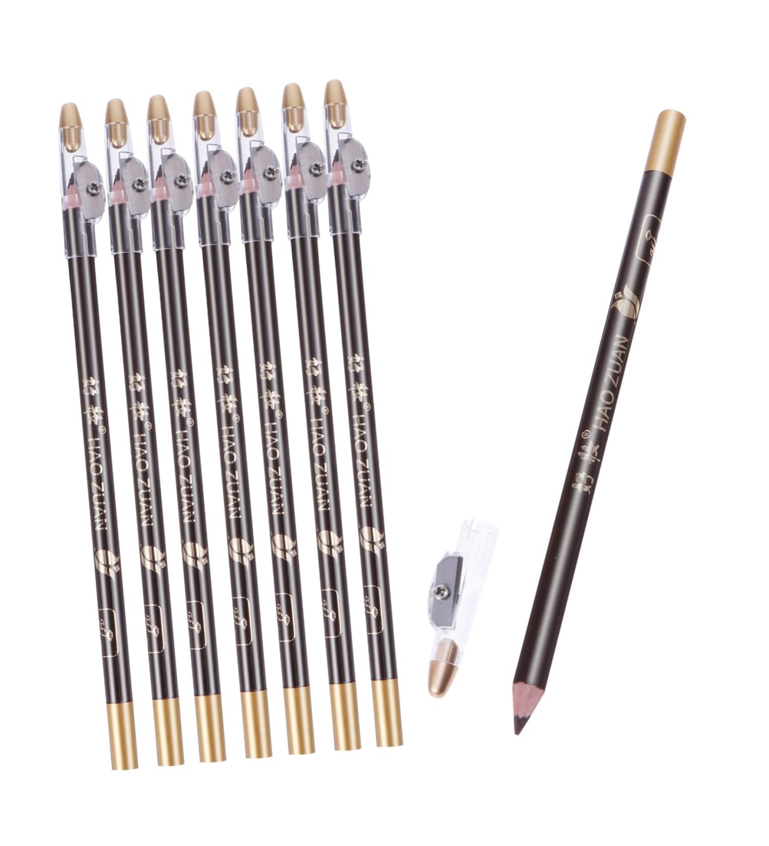 BELLIFFY 8pcs Black Pencils Pencil Makeup Eyebrow Pencils Sharpener Eyebrow Pencil Wooden 1 count (Pack of 1) Coffee - Buy Online on GoSupps.com