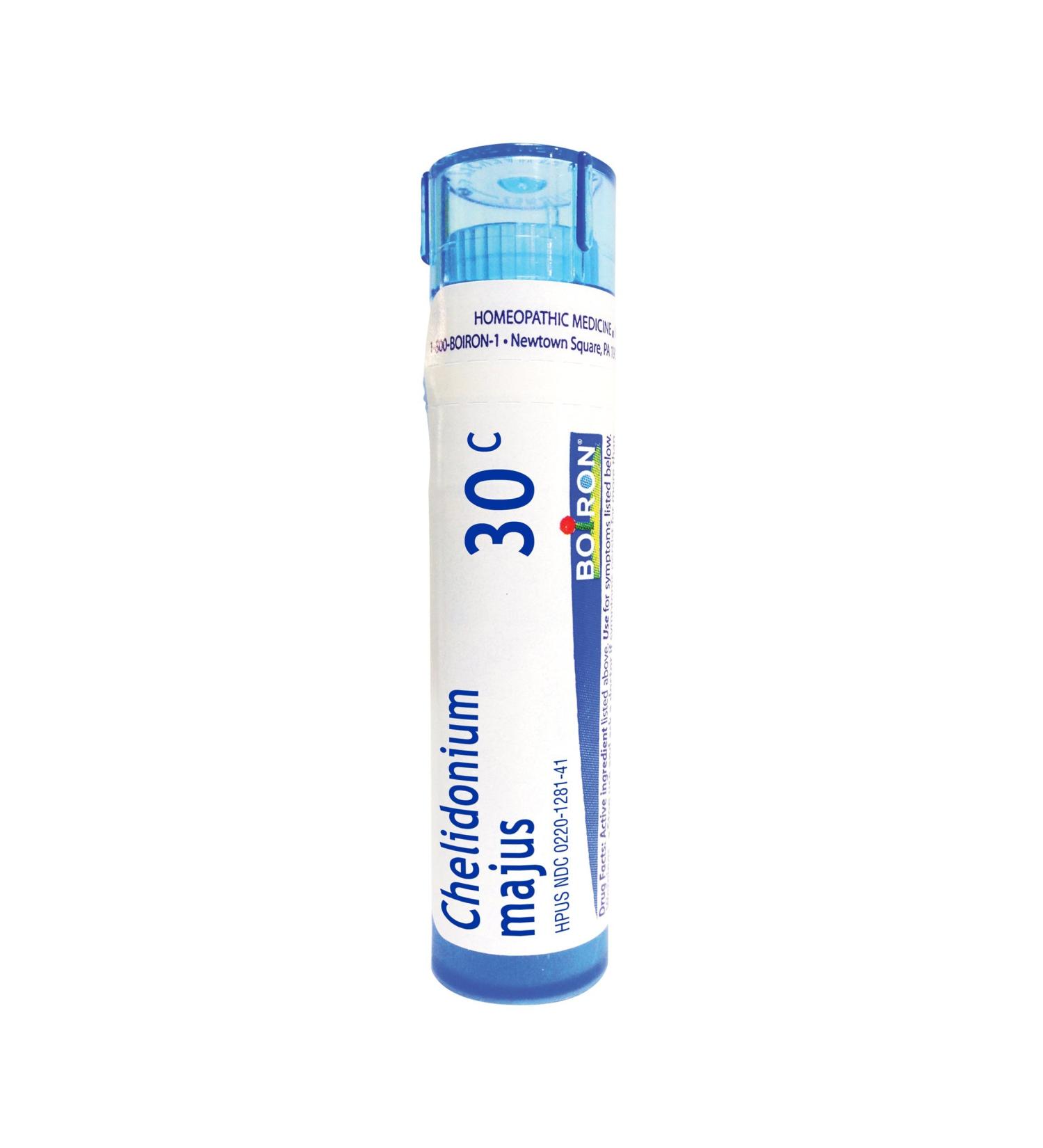 Buy Boiron Chelidonium Majus 30C - Homeopathic Medicine for Indigestion & Nausea | 80 Pellets - International Shipping Available - Buy Online on GoSupps.com
