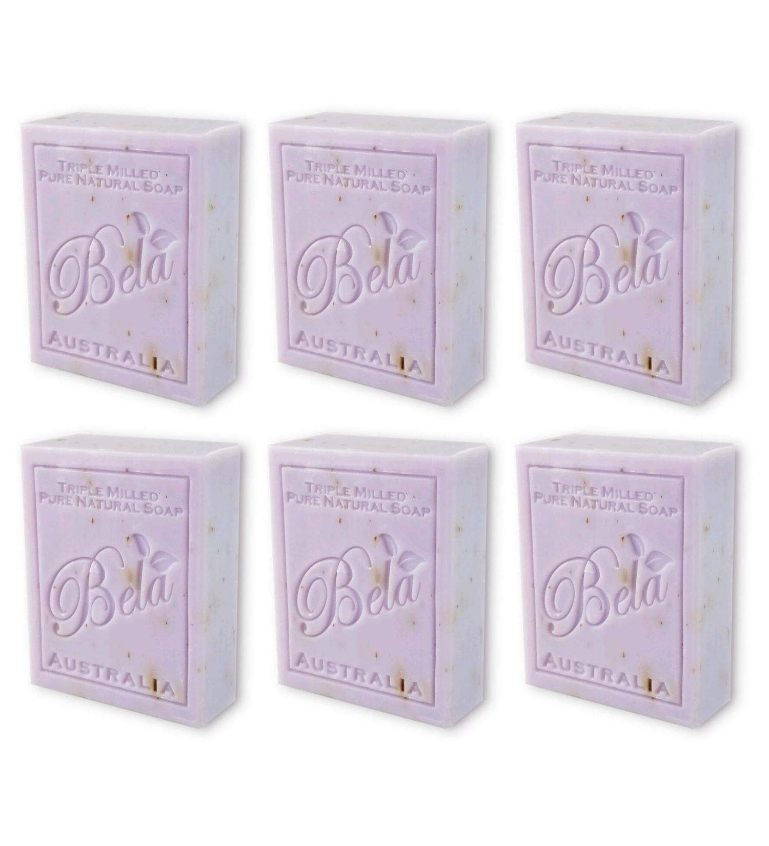 Bela Bath & Beauty Lavender & Flower Triple French Milled Moisturizing Soap Bars - 6 Pack, 3.3 oz. Each | Natural Ingredients - Buy Online on GoSupps.com