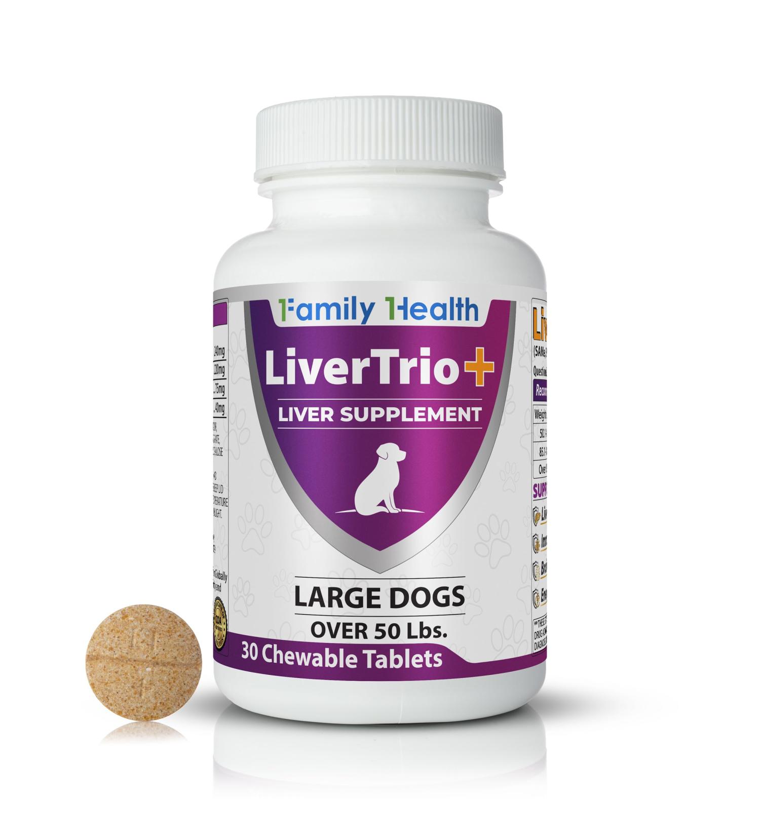 Comprehensive Liver Support Supplement for Large Dogs. Flavorful Chewable Tablets Combining Same SPC Silybin A+B + Glutathione 30Ct (Large) Large (1 Pack) - Buy Online on GoSupps.com