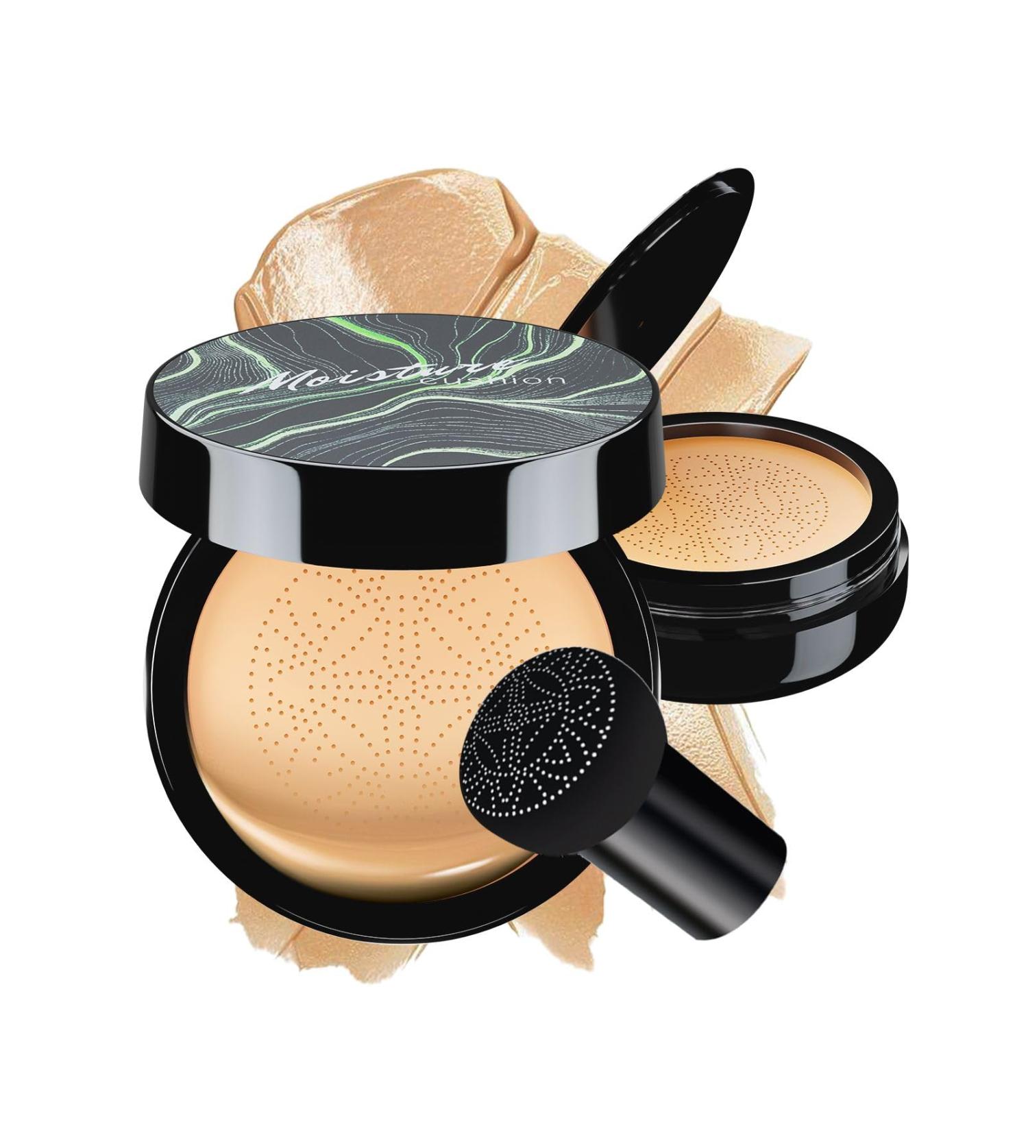 Mushroom Head Air Cushion CC Cream - BB Cream Foundation Moisturizing Concealer Full Coverage Waterproof Even Skin Tone Makeup Base (Buff Beige - Buy Online on GoSupps.com