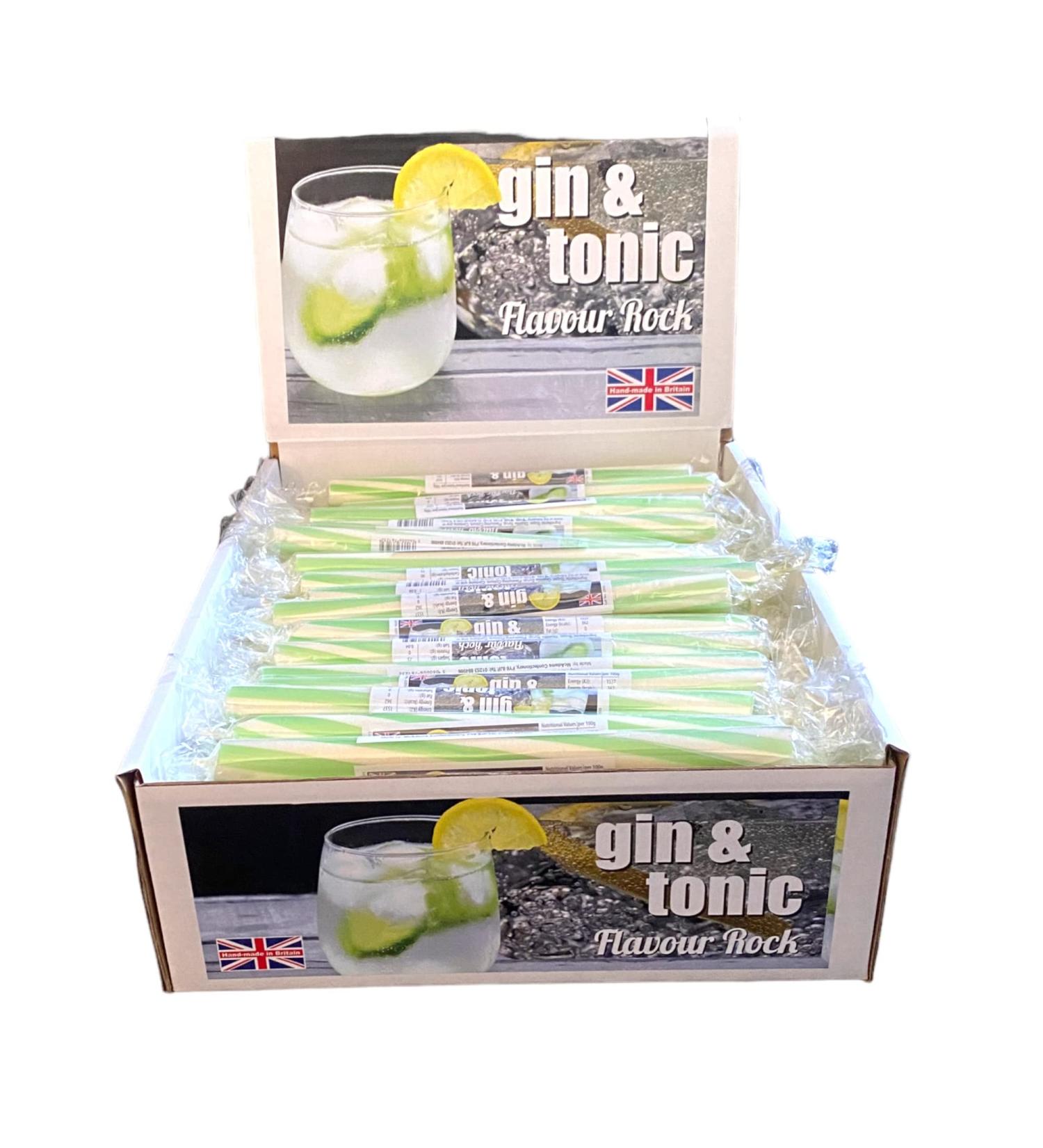 20 X Gin & Tonic Rock Sticks Handmade Traditional Rainbow Classic Sweets Retro Seaside Gift Wholesale Confectionery - Buy Online on GoSupps.com