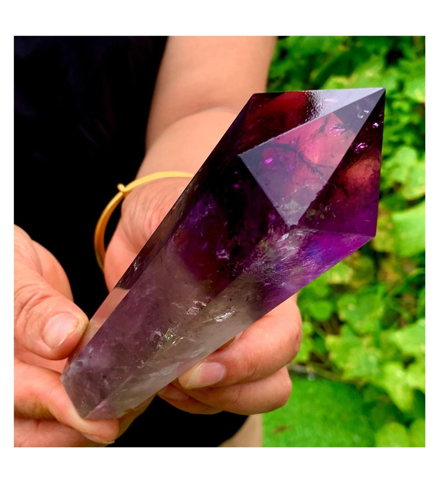 Natural Class Brazilian Amethyst Bone Cluster Scepter Quartz Crystal Scepter Point 1pc (Size : 400-500g) - Buy Online on GoSupps.com