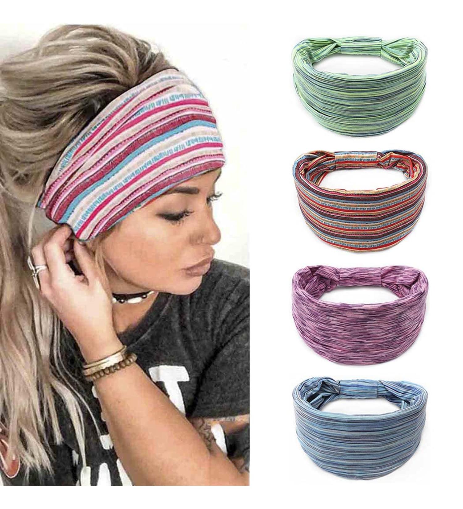 Boho Rust Wide Headband Set E for Women - Yoga, Fitness, Running, Hippie Style - Buy Online on GoSupps.com