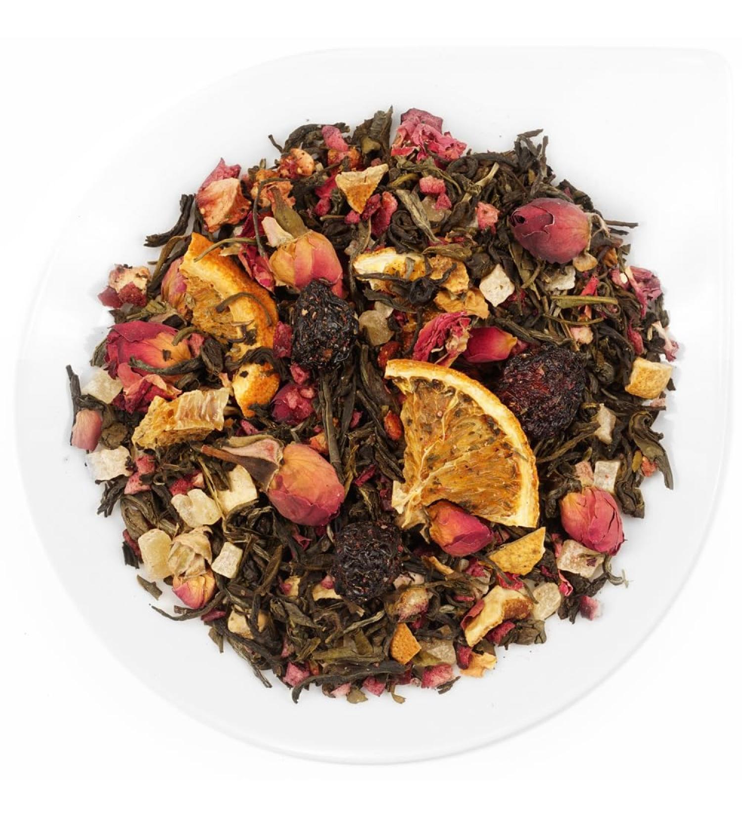Buy Urbantealer's Queen of Saba Tea - 50g | Fruit & Flower Infused Strawberry-Orange Flavor International Shipping - Buy Online on GoSupps.com