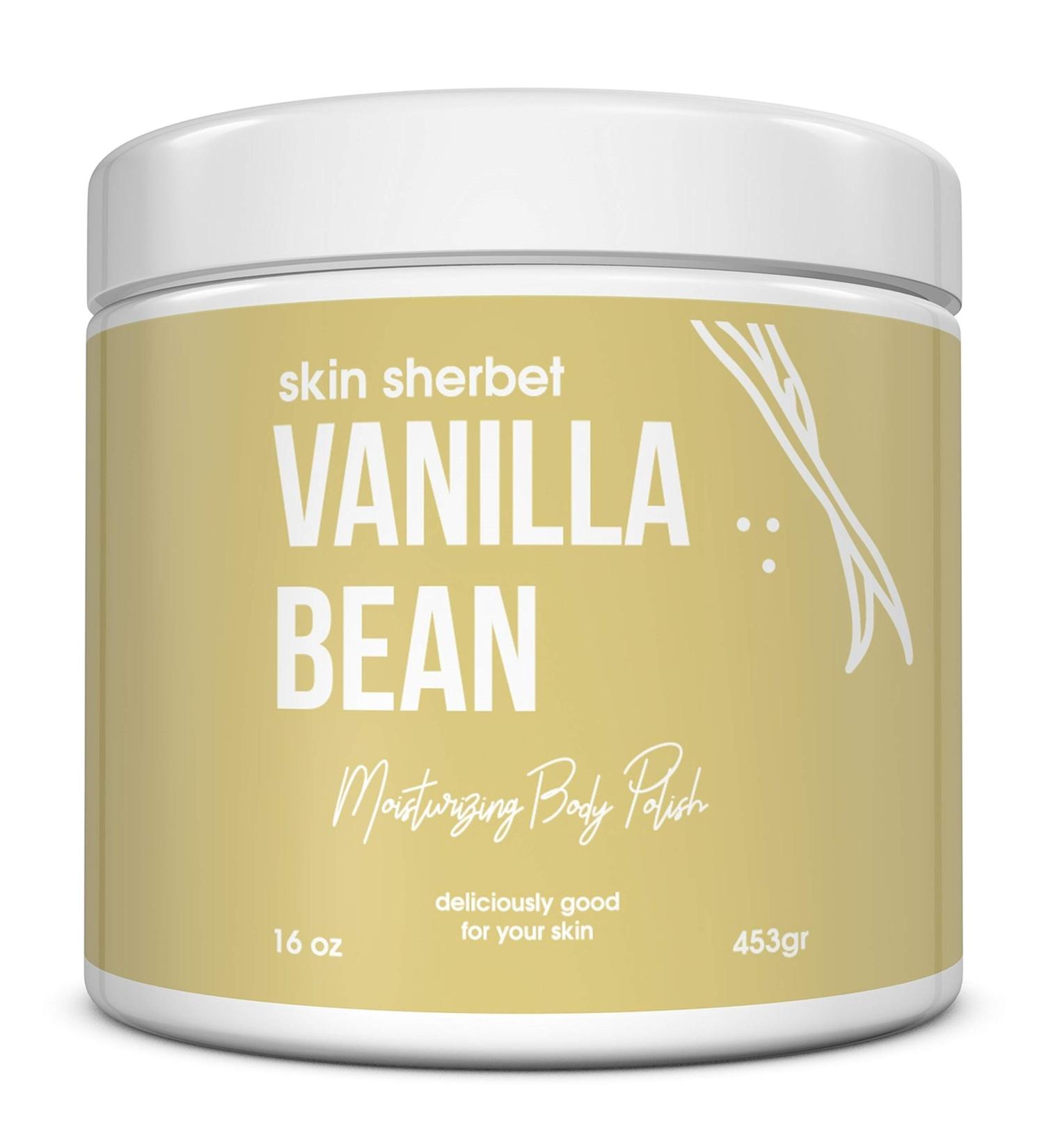 Vanilla Bean Body Polish Salt Scrub - 23oz | Exfoliating & Moisturizing | International Shipping Available - Buy Online on GoSupps.com