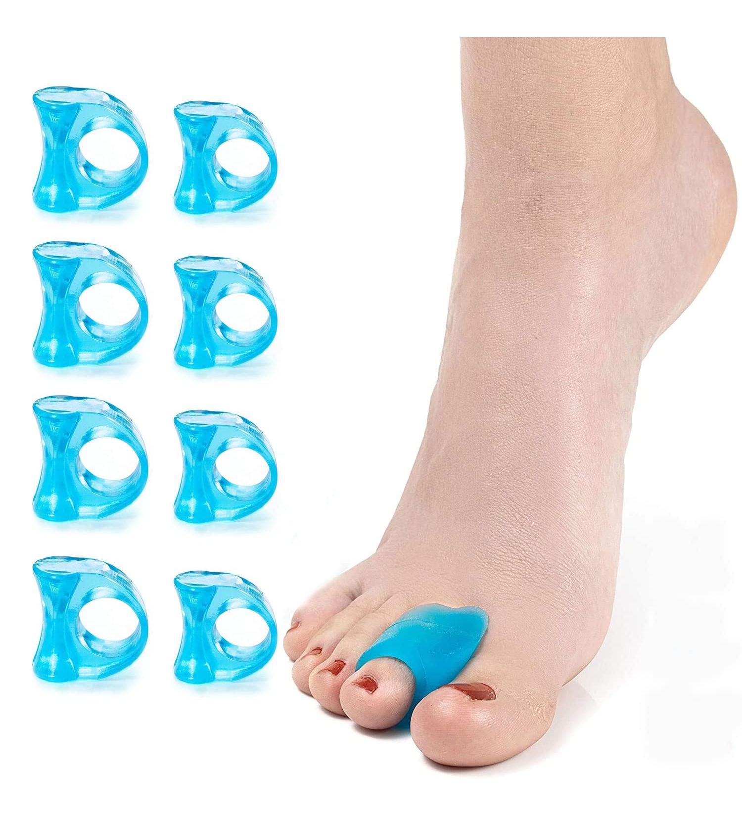Roser Rose Hallux Toe Spreader - 8 Pieces Gel Separator for Bunion & Hammer Toe Correction | Silicone Hallux Valgus Relief (Blue) - Buy Online on GoSupps.com