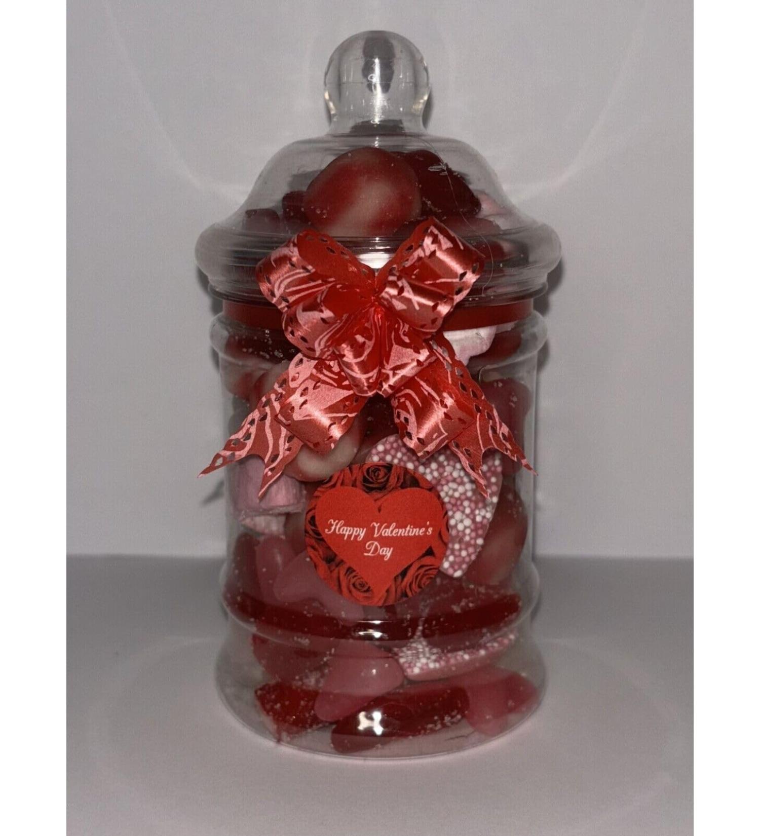 Valentines Day Filled Pick N Mix Sweet Victorian Jar Gift Personalised Present 380ml Approx 330g - Buy Online on GoSupps.com