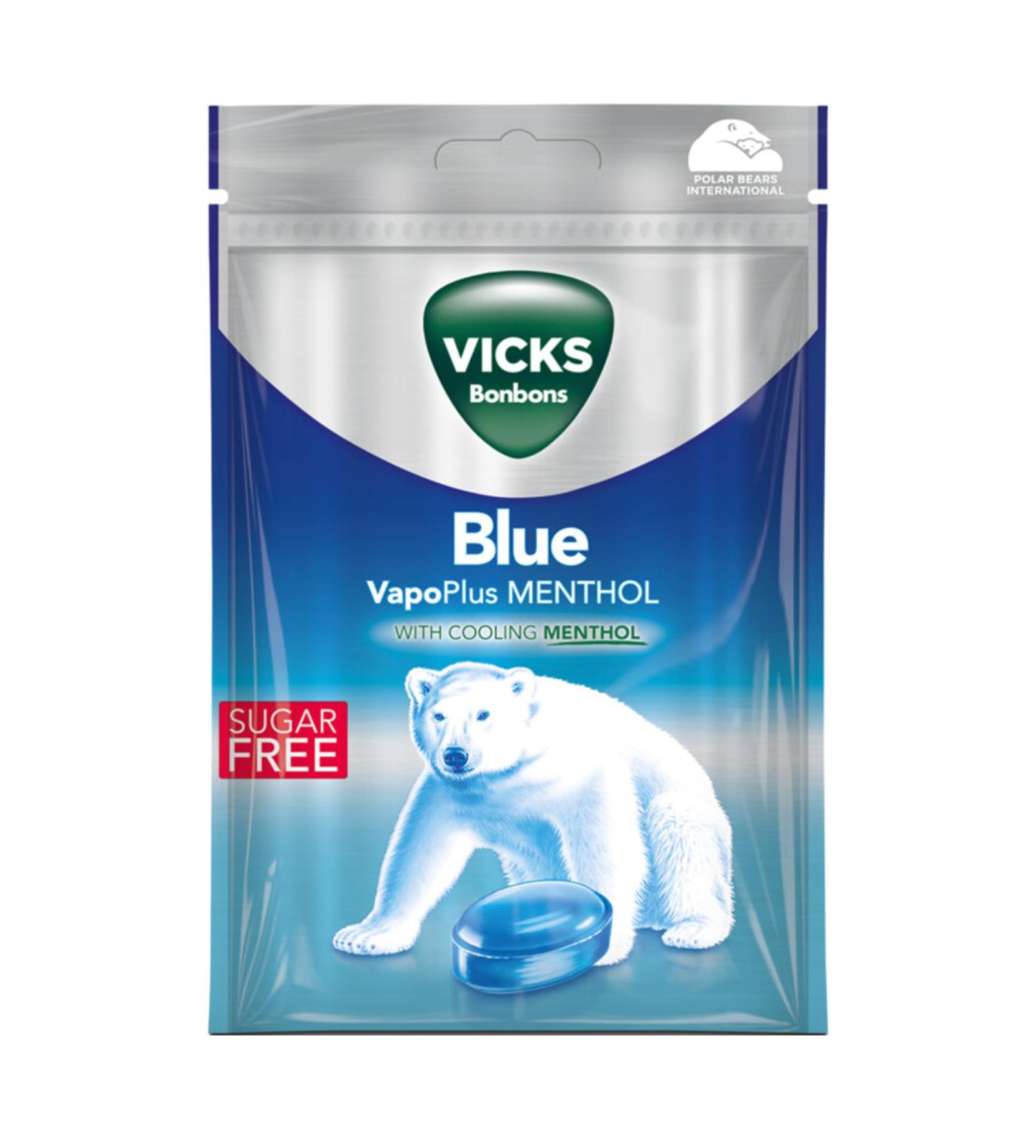 Vicks | Bleu | Sans sucre | 20 x 72 grammes