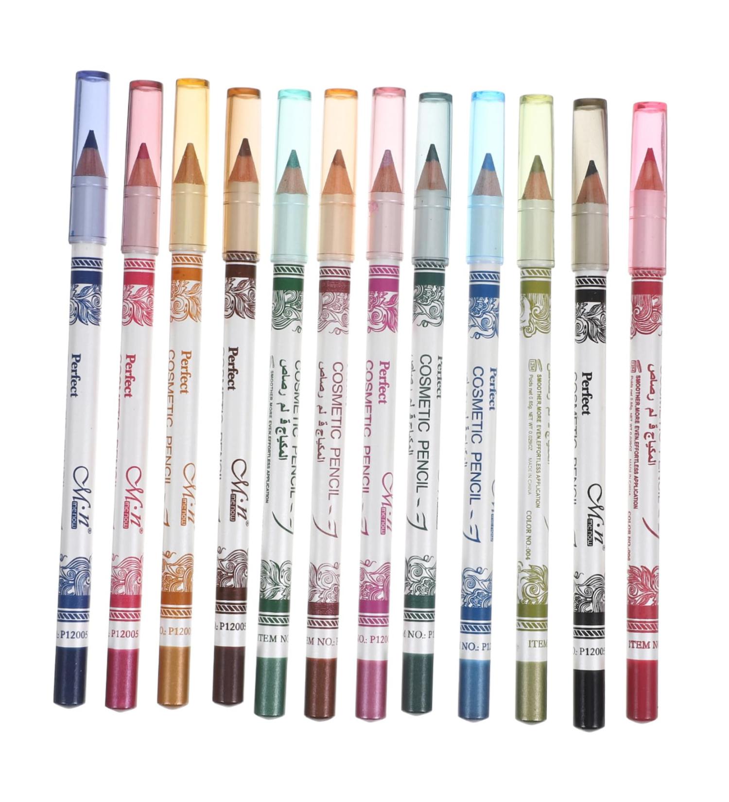 Angoily 12pcs Eyeliner Pencil Bath Sponge for Sensitive Skin Colored Eye Liner Pencils Set Mousse Eye Shadow - Buy Online on GoSupps.com