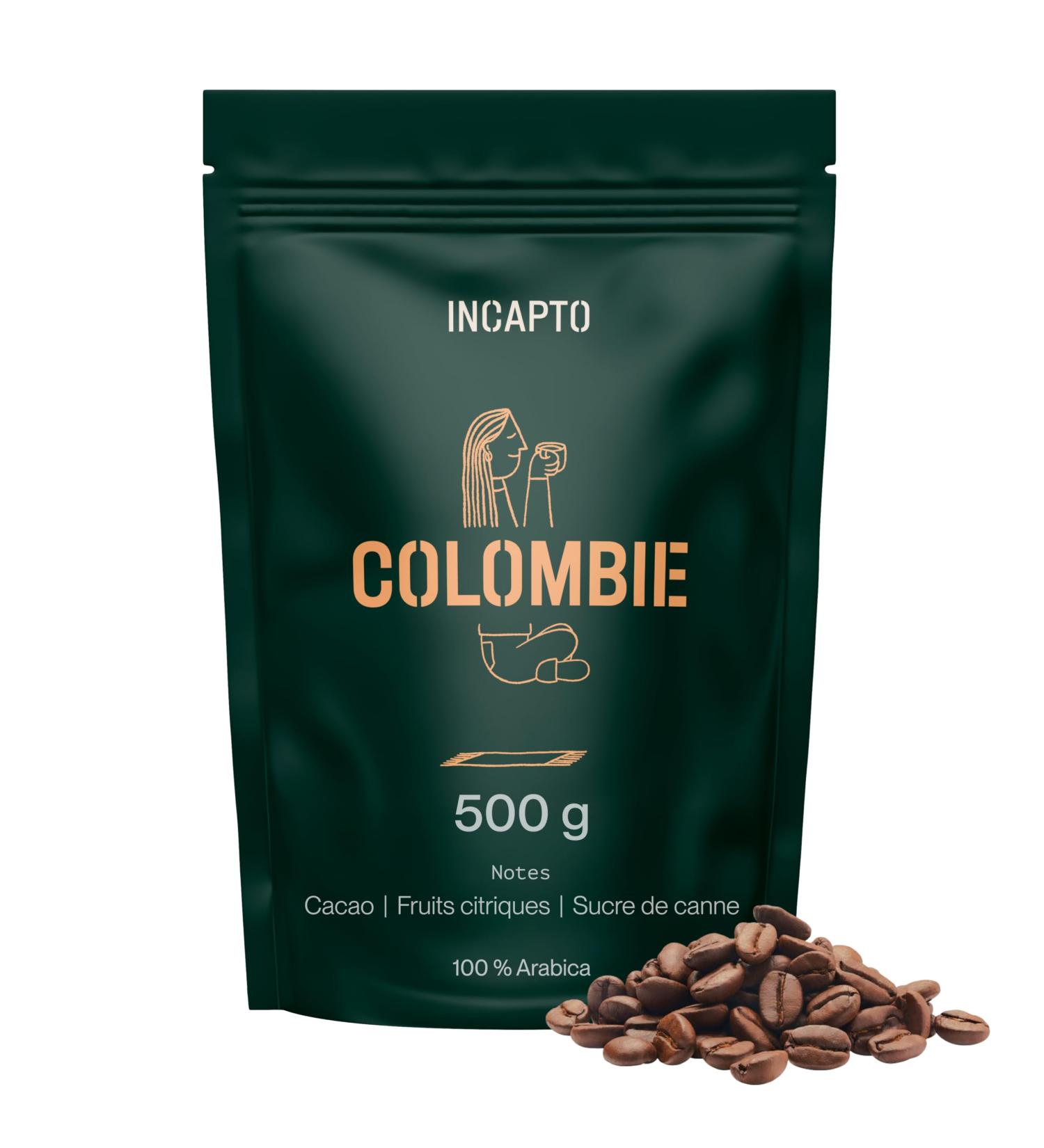 Incapto Caf en Grain de Sp cialit 500g | Origine Colombie | 100% Arabica | Caf de Sp cialit 84 points SCA | Torr faction Naturelle et Artisanale | Ferme Huila Cadefihuila - Buy Online on GoSupps.com