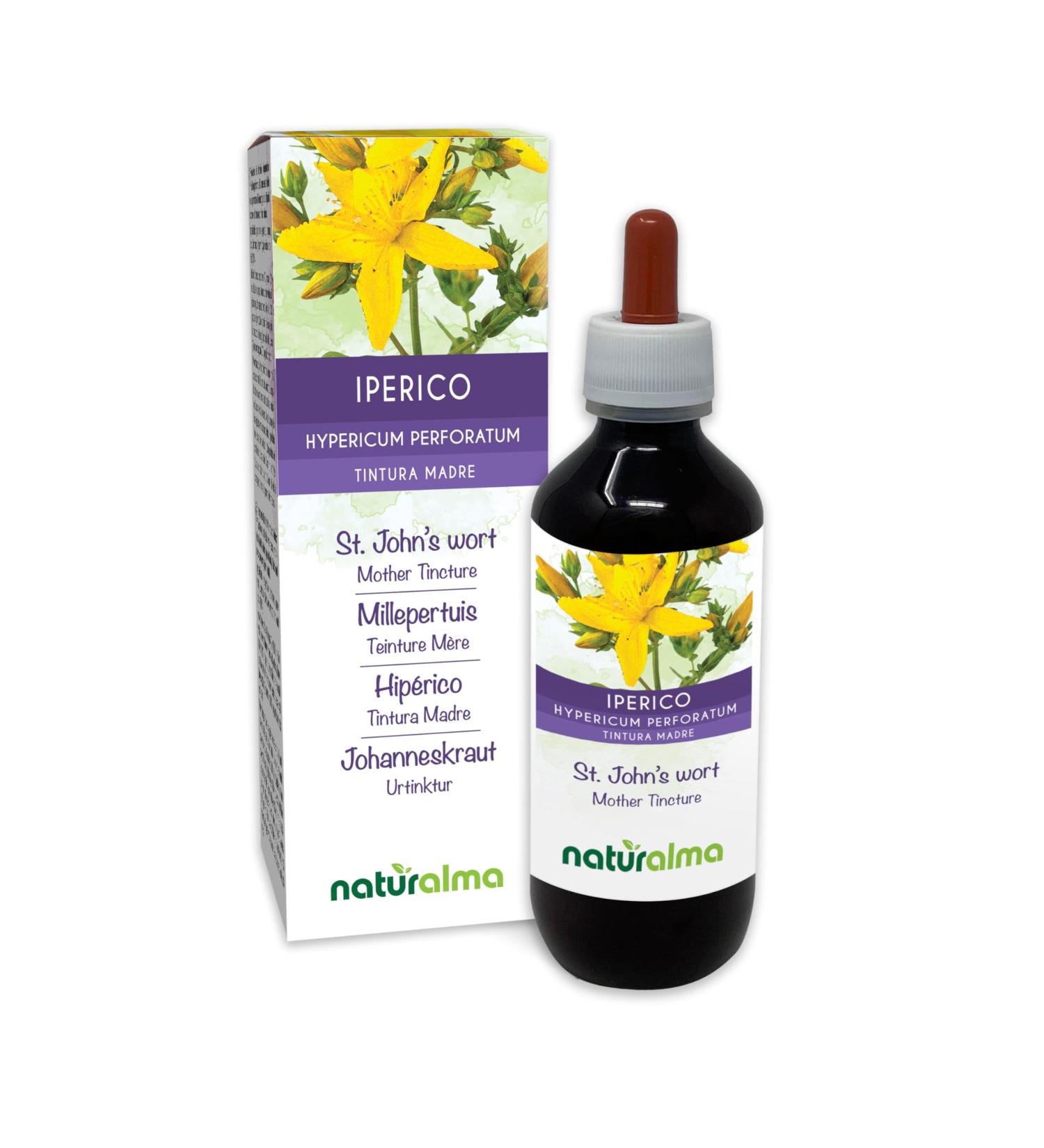 John's Cabbage (Hypericum Perforatum) Herb - Alcohol-Free Tincture | Vegan Dietary Supplement | 200 ml Liquid Extract | Naturalma - Buy Online on GoSupps.com