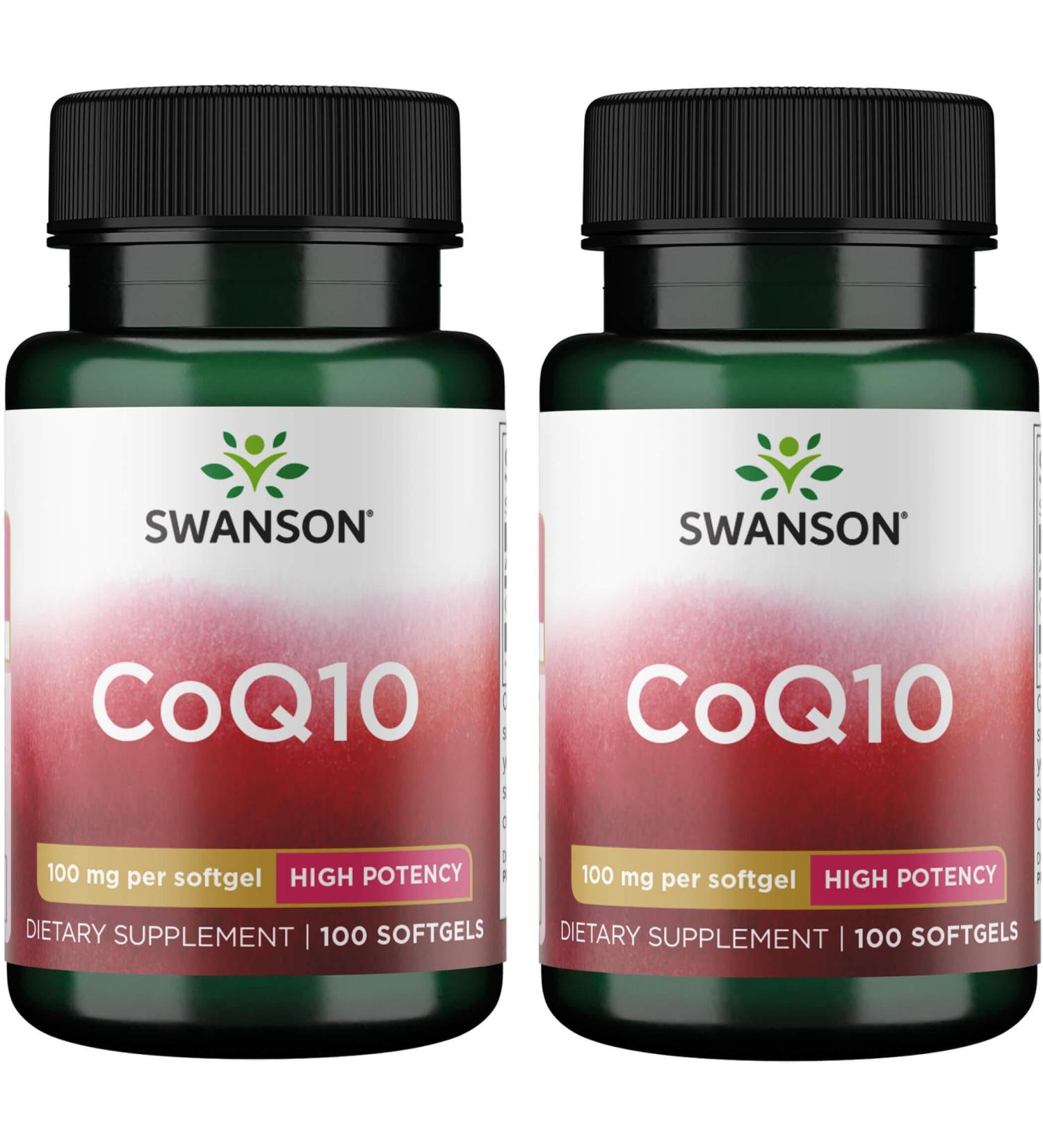 Swanson CoQ10 - Premium Coenzyme Q10 Supplement (100mg 100 Softgels 2 Pack) | Supports Heart Health & Energy Production - Buy Internationally - Buy Online on GoSupps.com