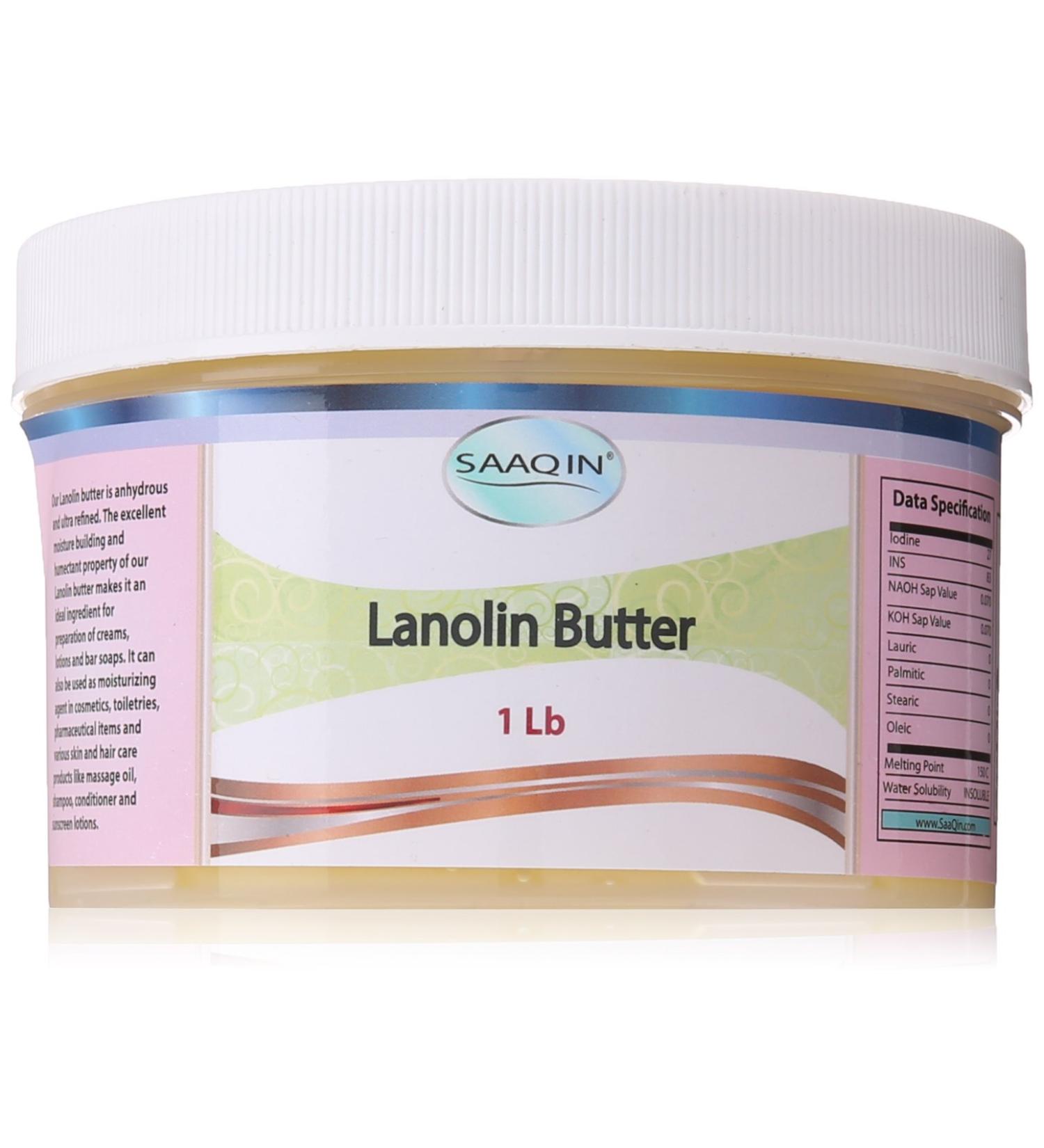 SAAQIN 100% Pure Lanolin (Anhydrous) 1 Lb - Nipple Cream, Mustache Wax - Hydrating, Revitalizing Skin & Hair - Lip Balm Ingredient - Buy Online on GoSupps.com