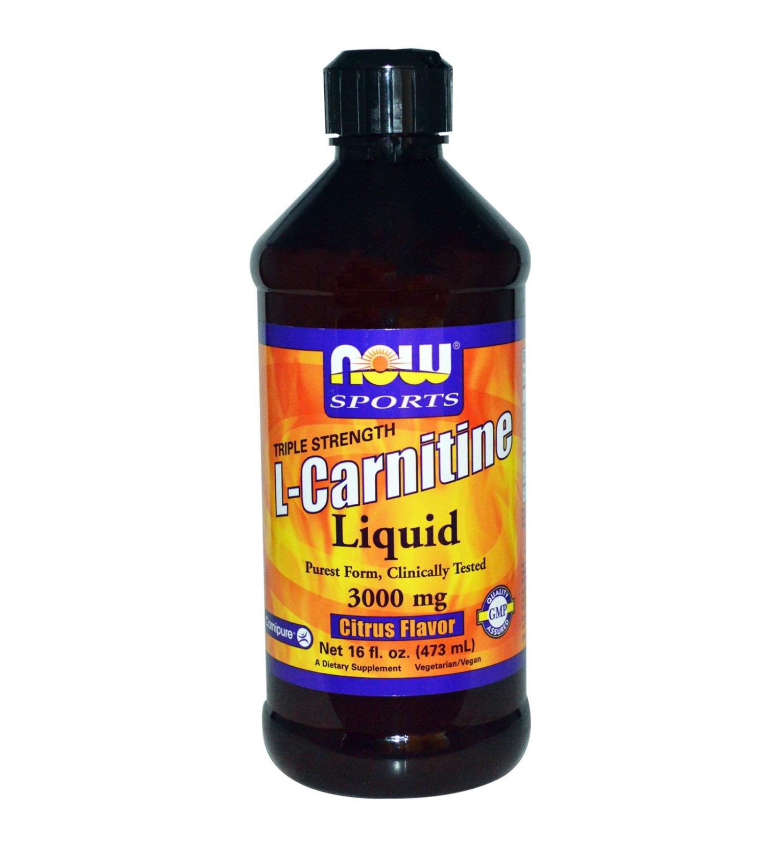 Now Foods Sports Triple Strength L-Carnitine Liquid Citrus - 3000 mg - 16 fl oz