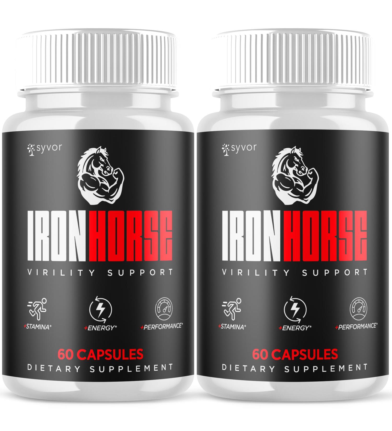 (2 Pack) Iron Horse Supplement Pills Official Iron Horse Pills for Men with All Natural Ingredients Advanced IronHorse Capsules Supporting Health and Wellness with Premium Vitamins (120 Capsules) - Buy Online on GoSupps.com