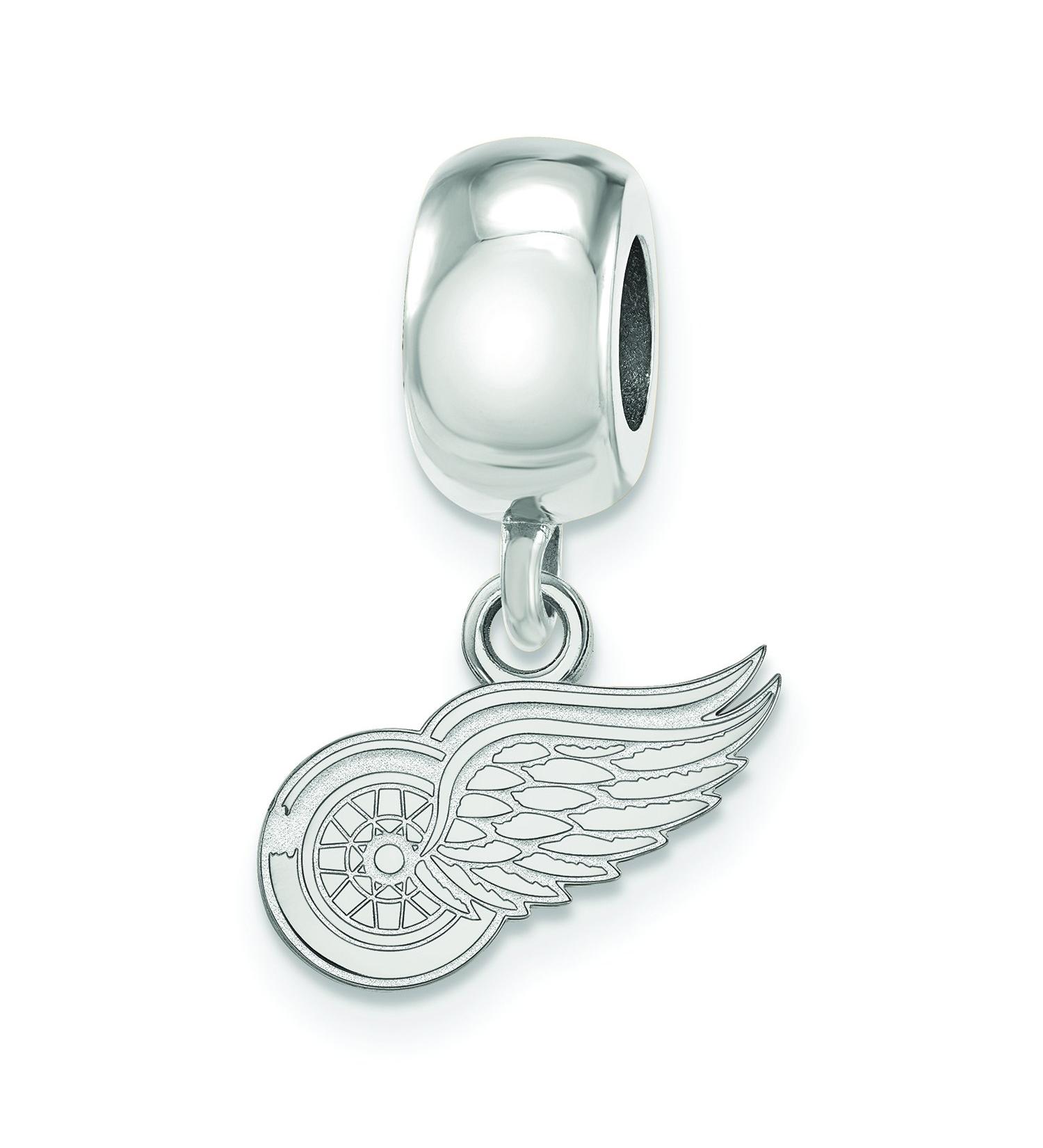 Detroit Red Wings Sterling Silver Extra Small Bead Charm - 3/8 Inch Dangle - Buy Online on GoSupps.com