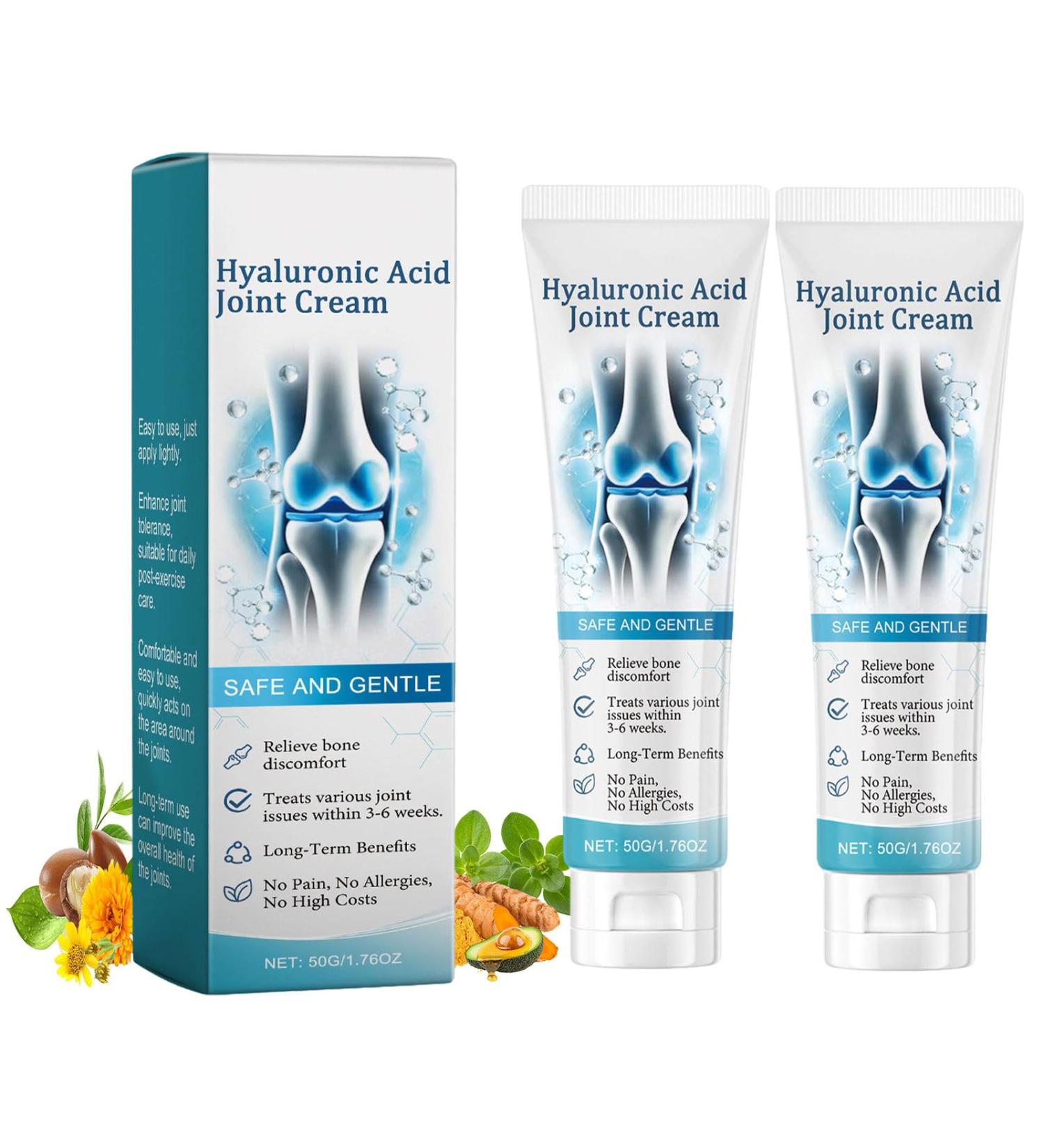 Arthroheal Hyaluronic Acid Joint Repair Cream 2 Packs Hyaluronic Joint Creams Arthroheal Cr me R paratrice Pour L'acide Hyaluronique pour le Dos le Cou les Mains les Genoux 50g - Buy Online on GoSupps.com