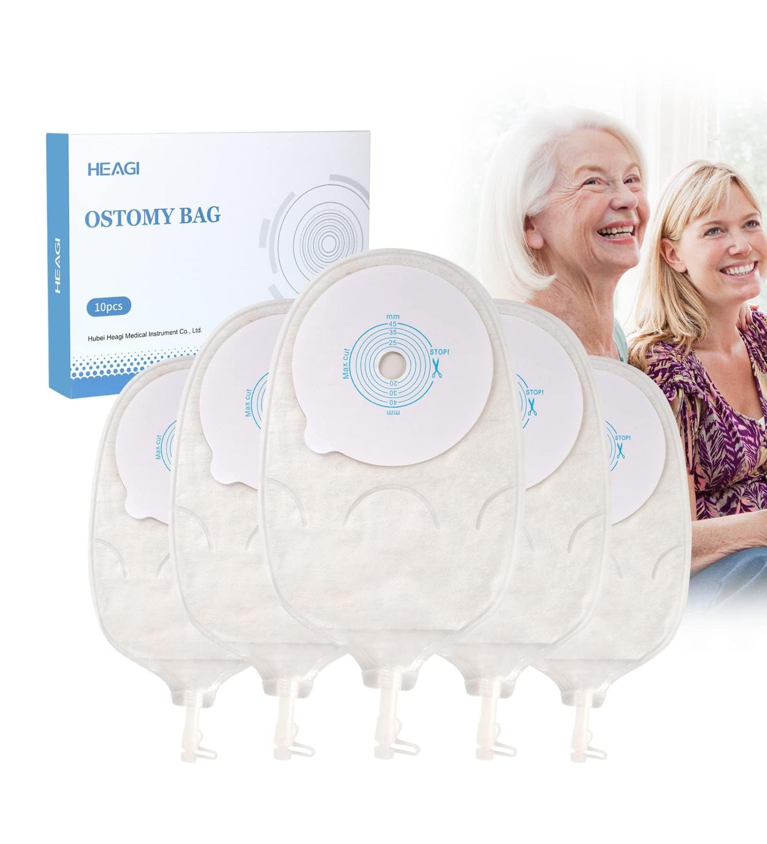 10 Pack 45mm One-Piece Urostomy Bags Anti-Leak Drainable Stoma Bags for Colostomy Ileostomy Stoma Care Anti-backflow Design Cut-to-Fit 10pcs urostomy bags - Buy Online on GoSupps.com