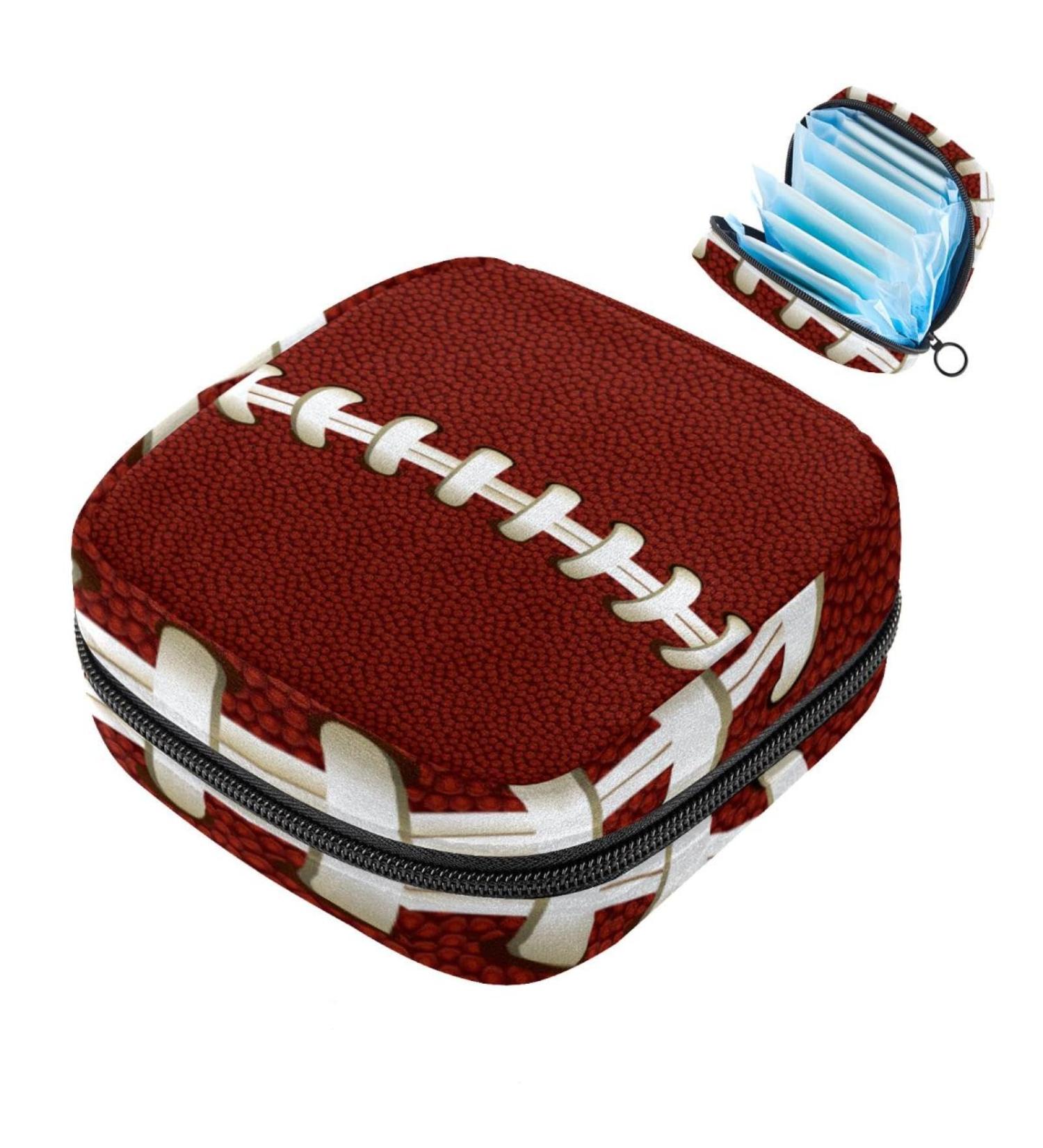 Portable Storage Bags for Women's Bandages & Menstrual Products - Rugby Ball Texture Ideal for School & Office - Buy Online on GoSupps.com