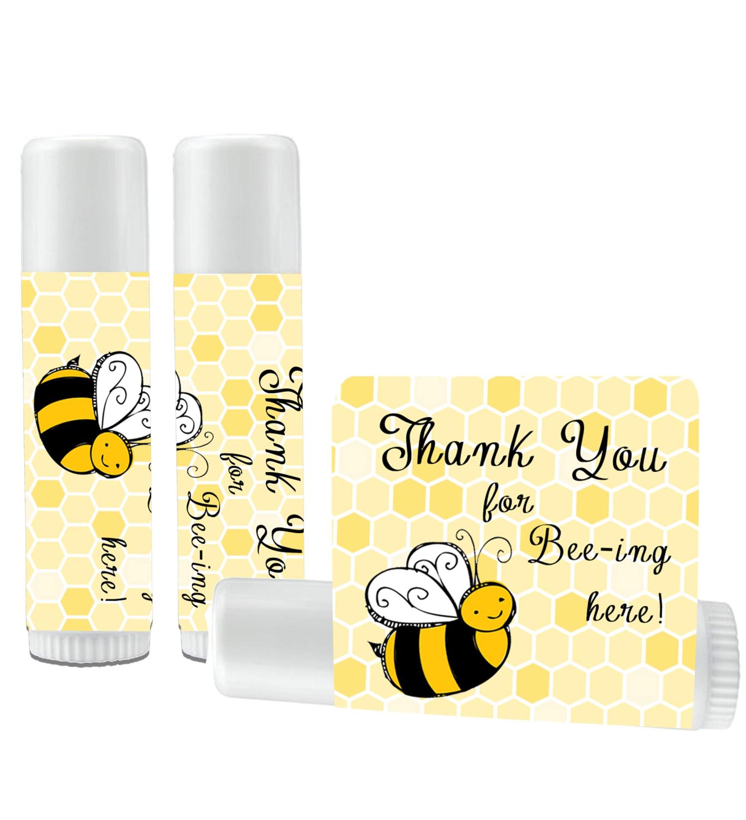 Bee Lip Balm Favors for Baby Showers and Birthdays - Set of 12 - Buy Online on GoSupps.com