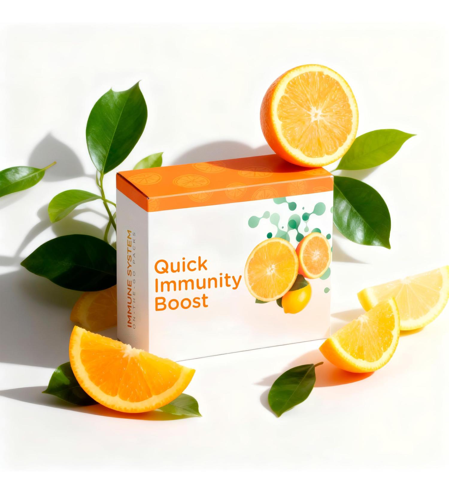 Dr. T On-The-go Packs Immune System Formula No Water Needed Direct-to-Mouth with Vitamins C E Zinc & Selenium Supports Daily Wellness Vitality & Overall Health Orange 30 Packs - Buy Online on GoSupps.com