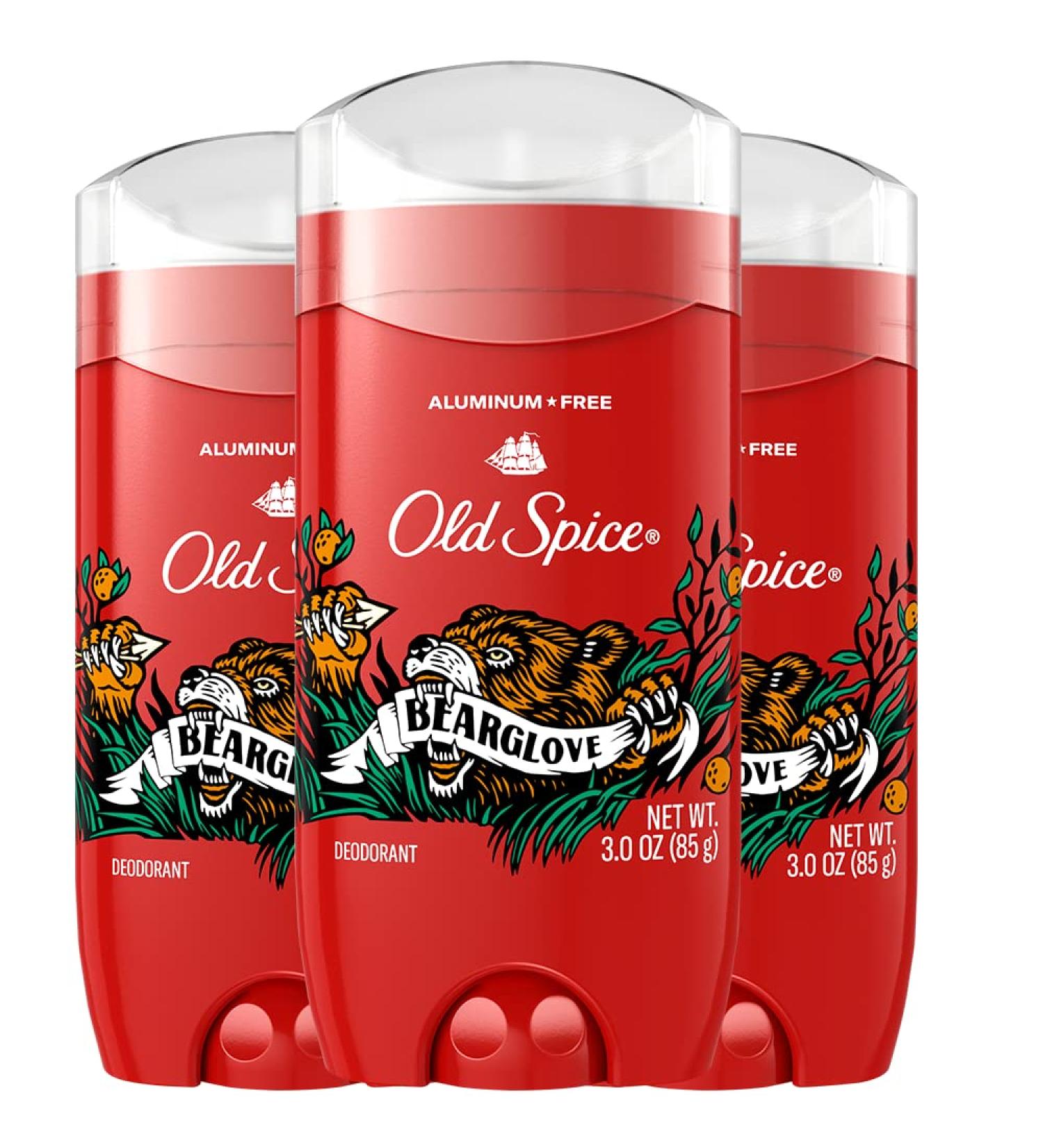 Old Spice Aluminum Free Deodorant for Men Bearglove 48 Hr. Protection 255 g Total (Pack of 3) Citrus 85 g (Pack of 3) - Buy Online on GoSupps.com