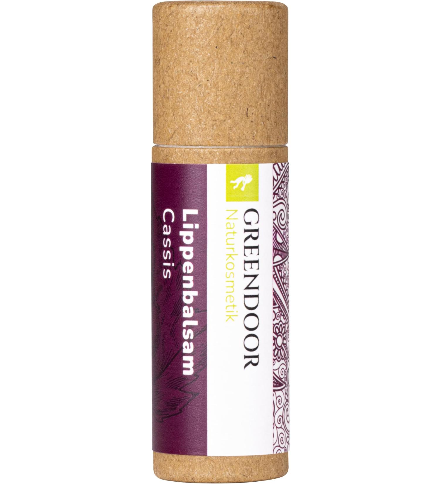 Greenendoor Cassis Lip Balm | Organic Jojoba Oil | Plastic-Free Natural Lip Care | Eco-Friendly Lip Butter in Cardboard Sleeve - Buy Online on GoSupps.com