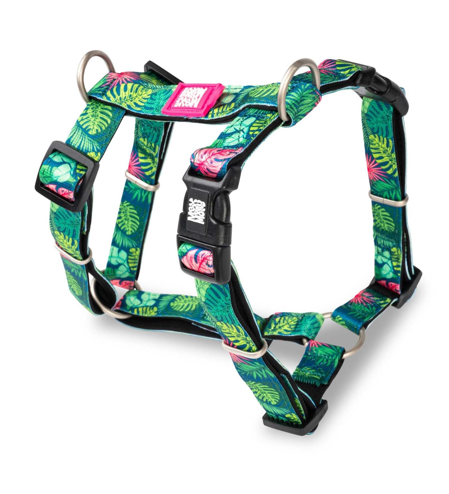 Max & Molly H-Shaped Dog Harness for Small Dogs | Ultra-Comfortable Neoprene XS Tropical | Padded & Lightweight Safety - Buy Online on GoSupps.com