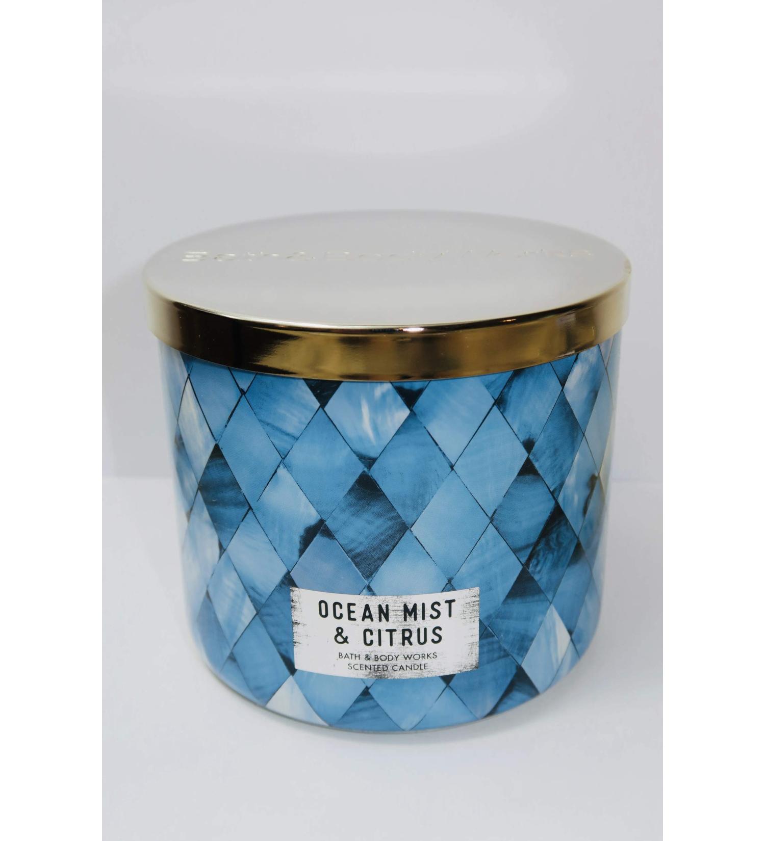 Bath and Body Works White Barn 3-Wick Scented Candle in Ocean Mist and Citrus