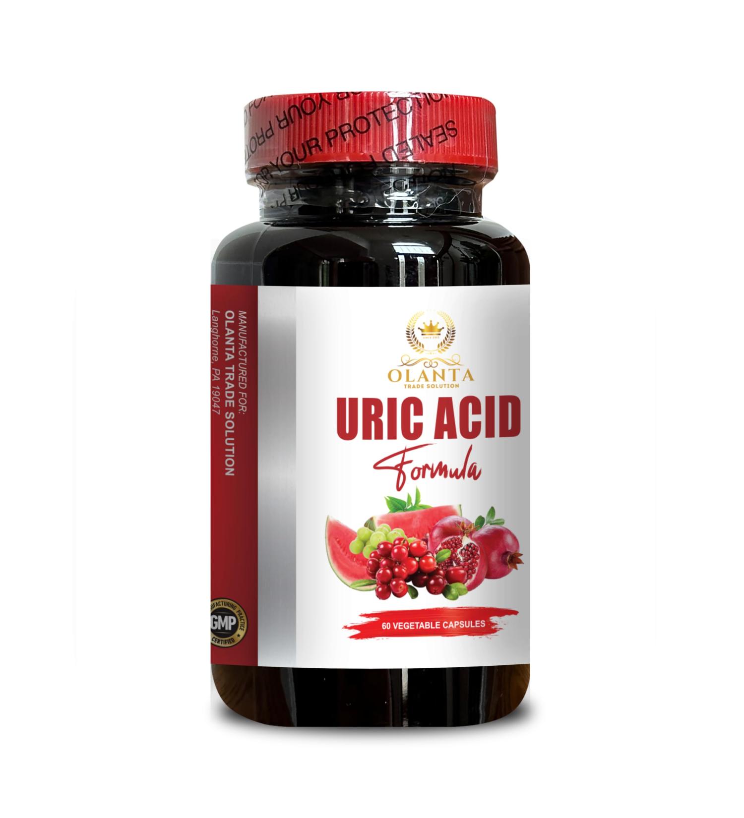 Generic Natural URIC Acid Formula - Antioxidant-Rich uric Acid Help uric Acid Solution Milk Thistle Turmeric Cranberry Pomegranate Turmeric Powder - 1 Bottle - Buy Online on GoSupps.com