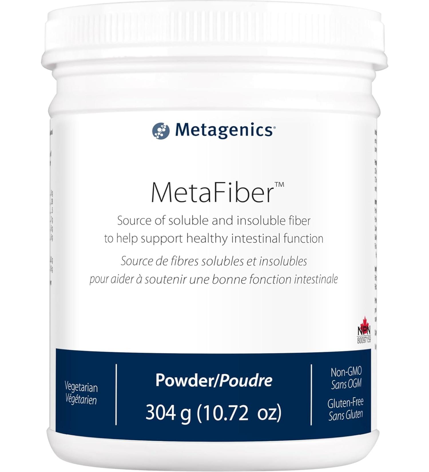 Metagenics MetaFiber - 6 g Dietary Fiber - Supports GI Regularity & Occasional Constipation Relief* - Fiber Blend Powder - Non-GMO & Gluten-Free - 10.72 oz - Buy Online on GoSupps.com